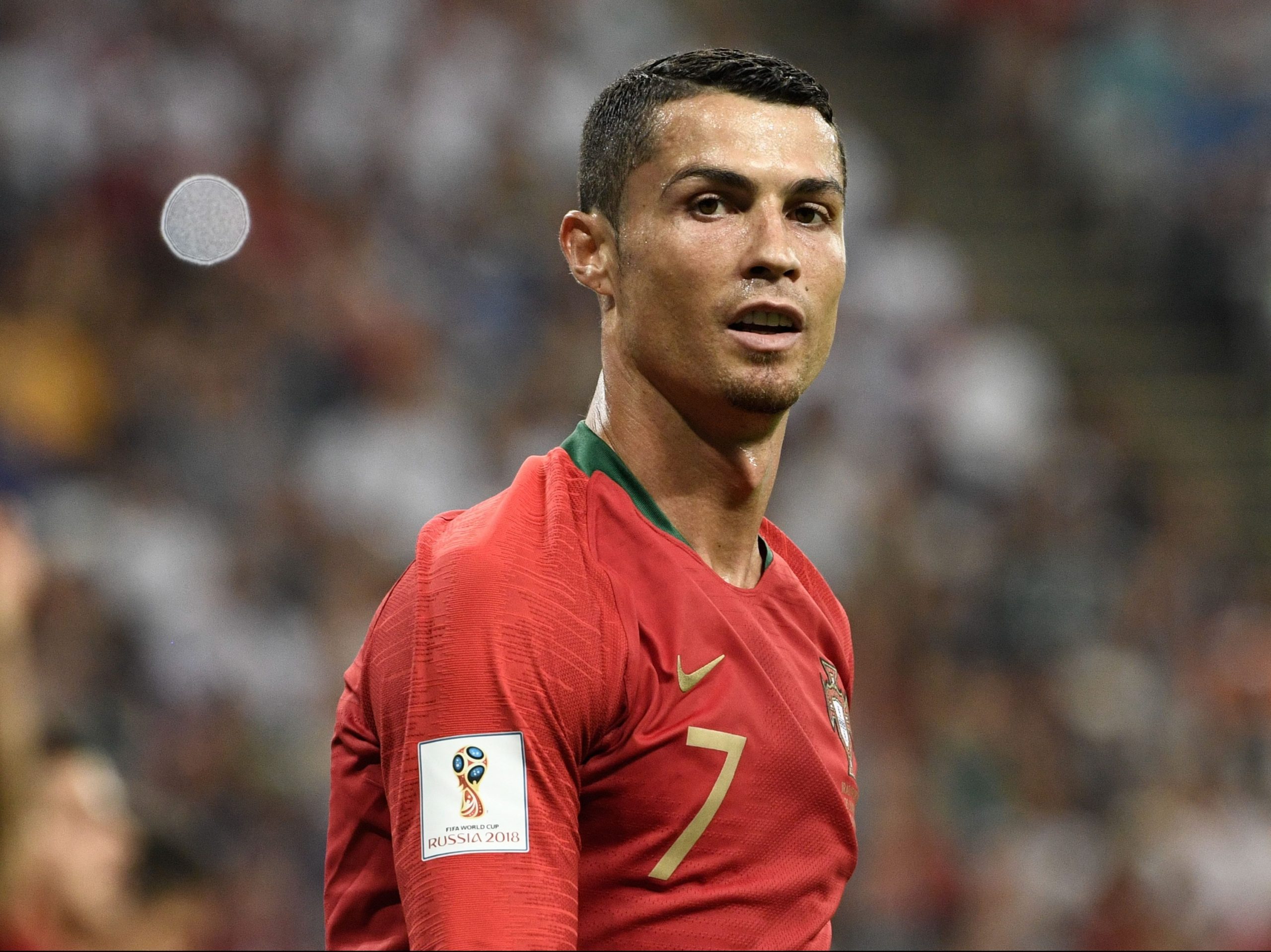 Portugal's forward Cristiano Ronaldo reacts during the Russia 2018 World Cup Group B football match between Iran and Portugal at the Mordovia Arena in Saransk on June 25, 2018. (Filippo Monteforte/Getty Images) Portugal's forward Cristiano Ronaldo reacts during the Russia 2018 World Cup Group B football match between Iran and Portugal at the Mordovia Arena in Saransk on June 25, 2018. (Filippo Monteforte/Getty Images)