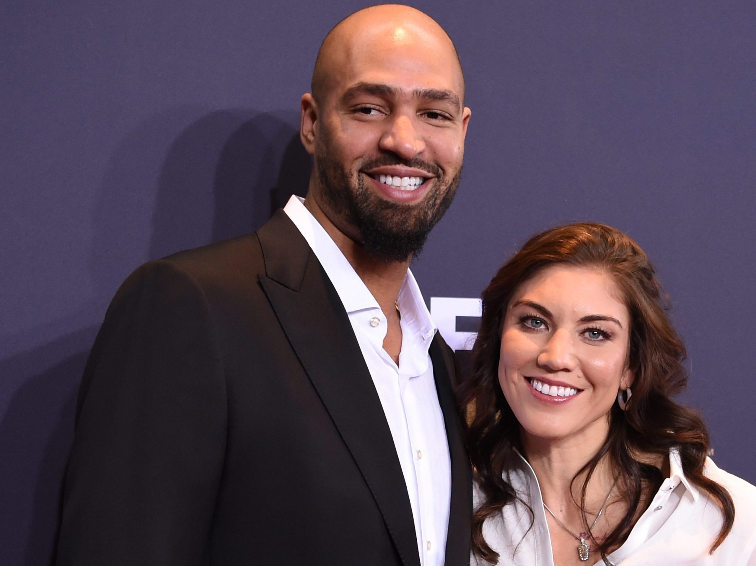 Hope Solo of the United States and Jerramy Stevens attend the FIFA Ballon d'Or Gala 2015 at the Kongresshaus on Jan. 11, 2016 in Zurich, Switzerland. (Matthias Hangst/Getty Images) Hope Solo of the United States and Jerramy Stevens attend the FIFA Ballon d'Or Gala 2015 at the Kongresshaus on Jan. 11, 2016 in Zurich, Switzerland. (Matthias Hangst/Getty Images)