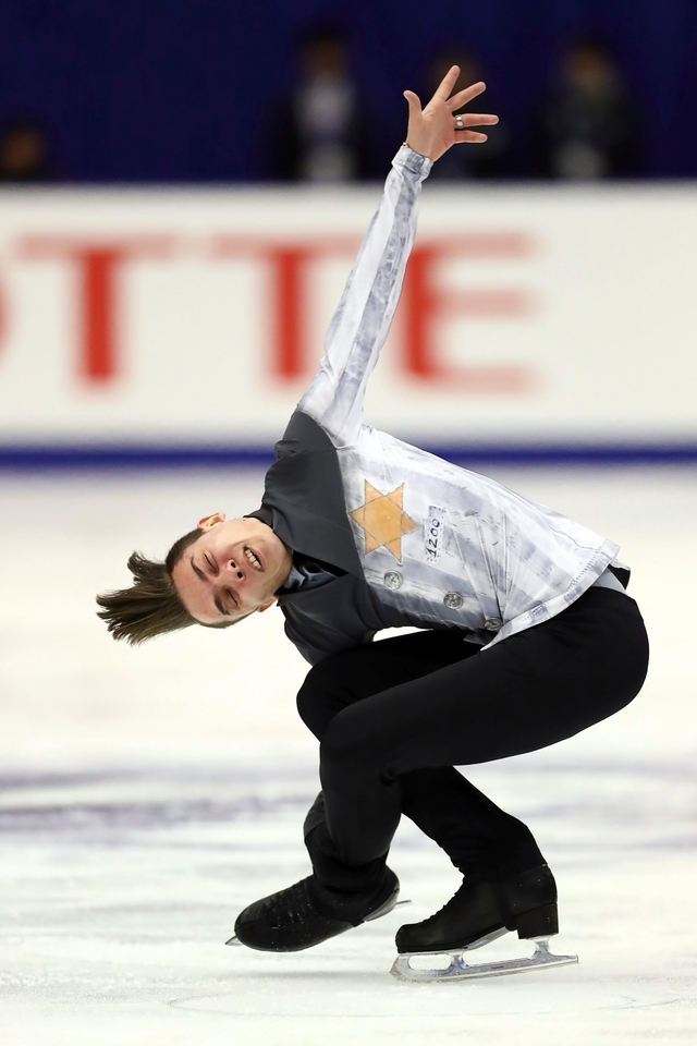  Russia’s Anton Shulepov performs in the free skate at the Grand Prix of Figure Skating 2019/2020 NHK Trophy in Sapporo on November 23, 2019. (JUNKO KIMURA-MATSUMOTO/AFP via Getty Images)