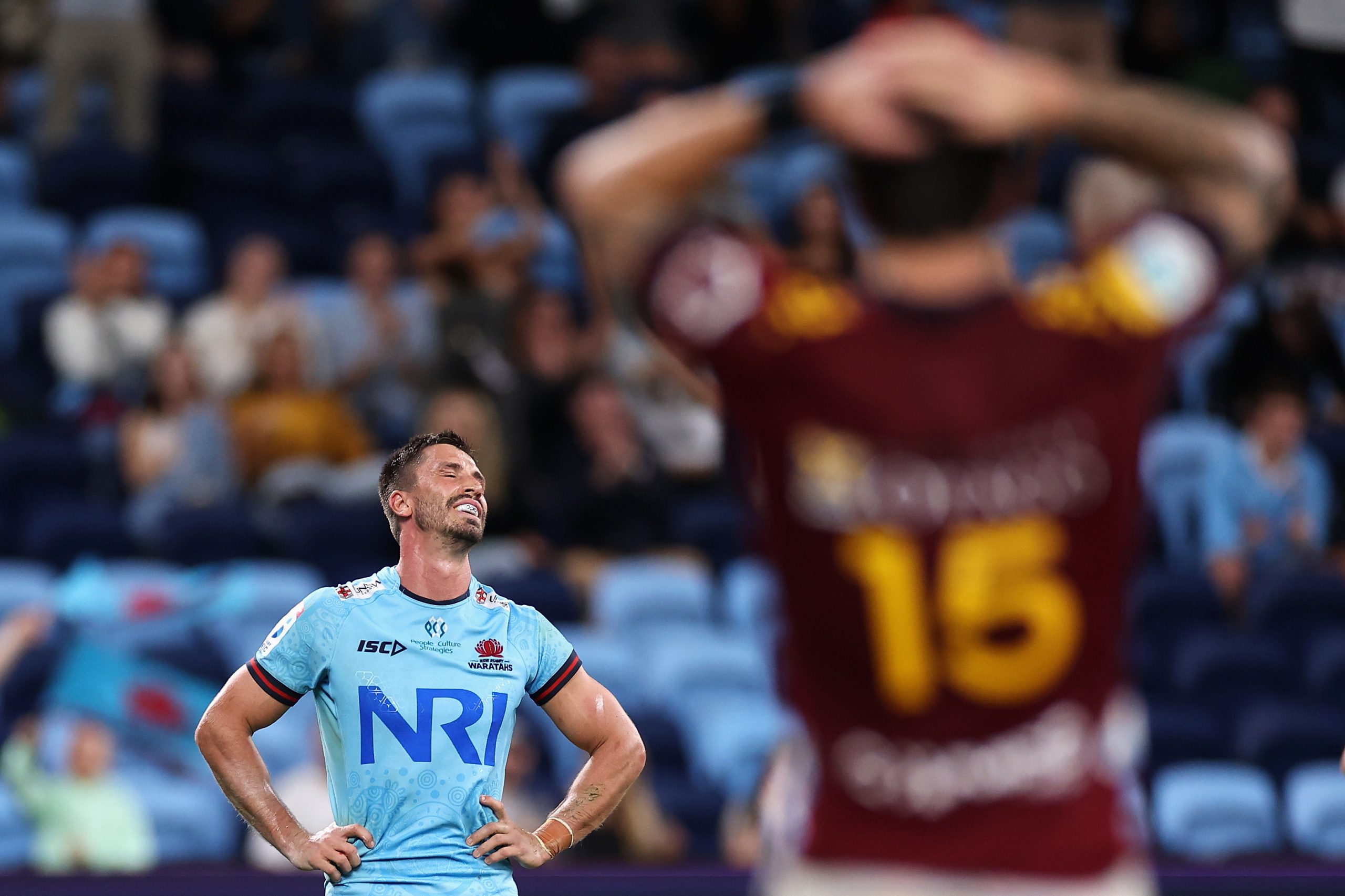 Waratahs captain Jake Gordon smuiles after winning the round 10 Super Rugby Pacific match against the Highlanders.