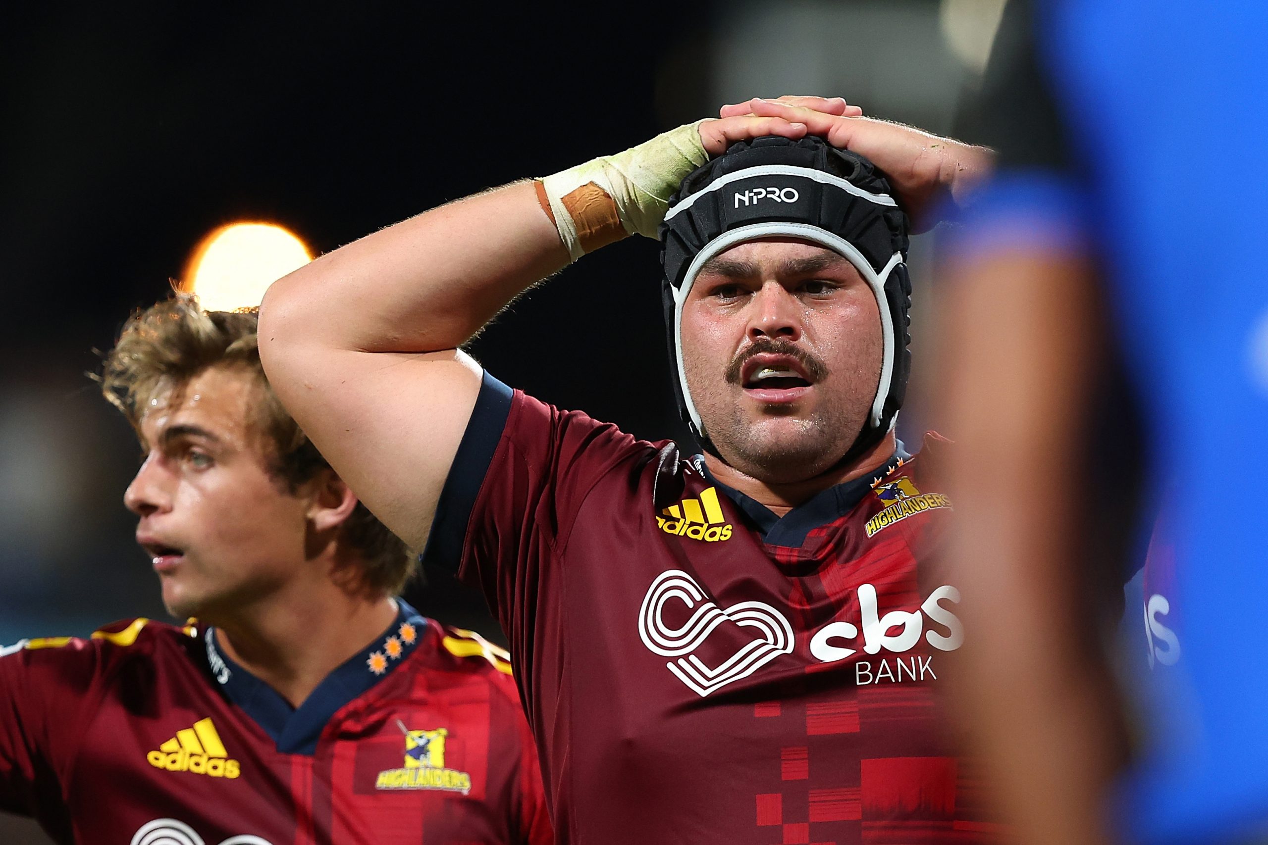 A dejected Highlanders captain Billy Harmon.