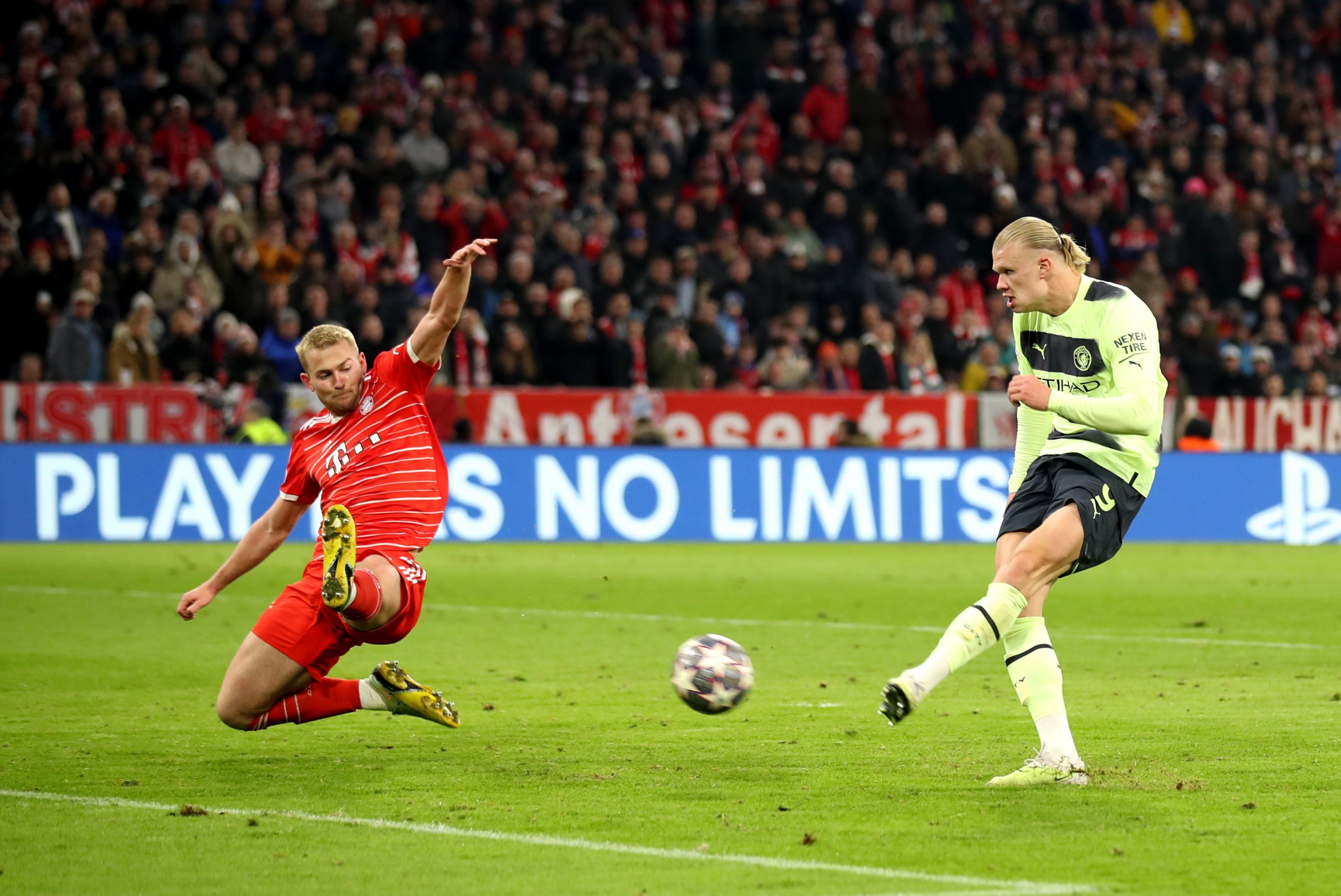 Erling Haaland of Manchester City at Allianz Arena.