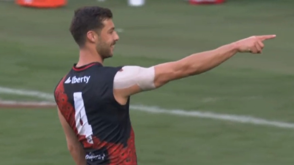 Bombers star taunts fan after goal