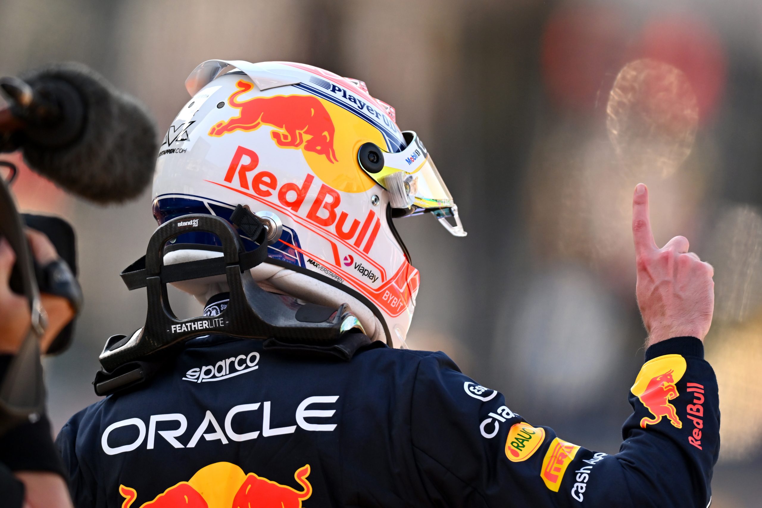 Pole position qualifier Max Verstappen of the Netherlands and Oracle Red Bull Racing celebrates in parc ferme during qualifying ahead of the F1 Grand Prix of Monaco at Circuit de Monaco on May 27, 2023 in Monte-Carlo, Monaco. (Photo by Dan Mullan/Getty Images)