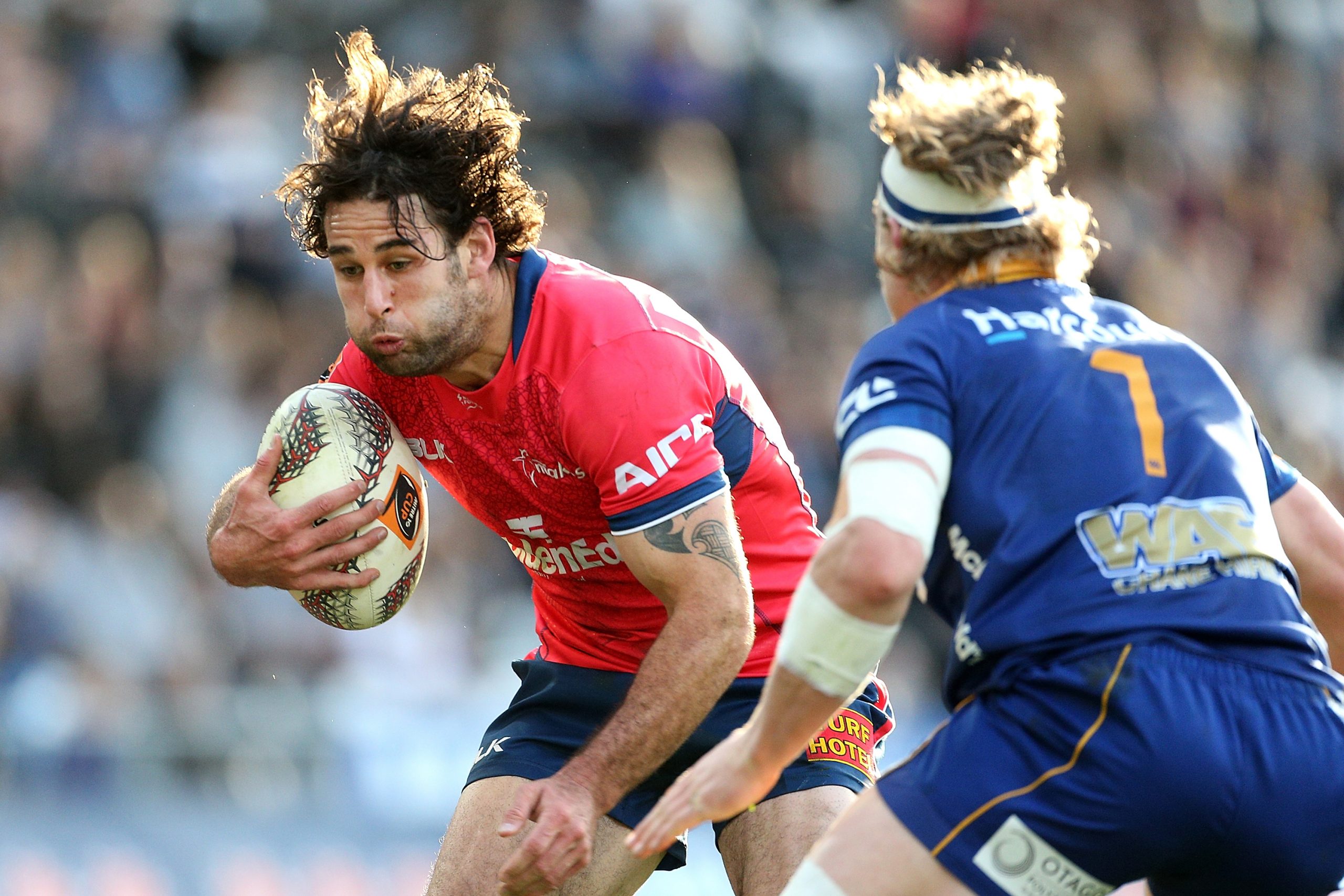 Billy Guyton in action for Tasman in 2017.