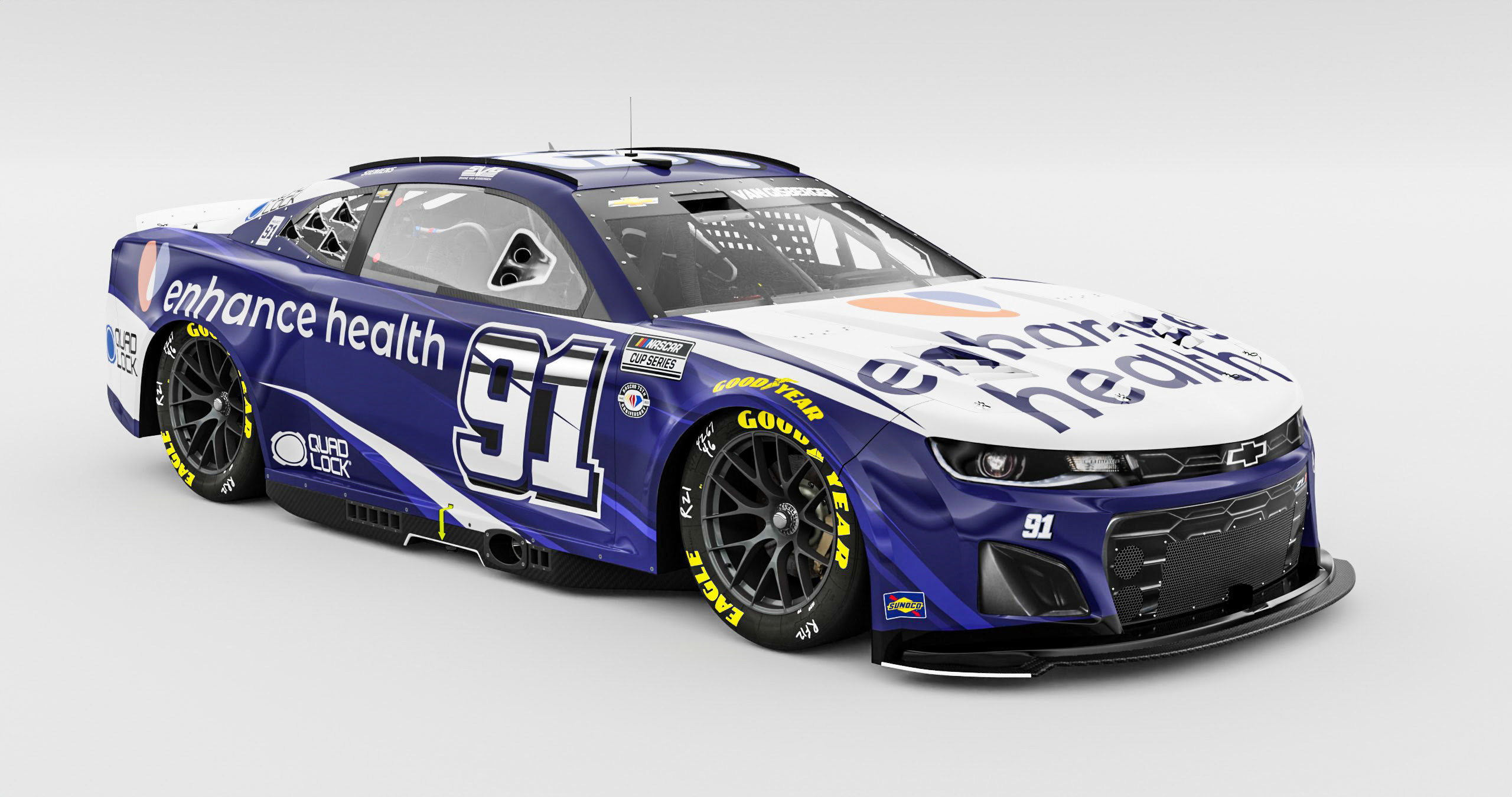 The Chevrolet Camaro that Shane van Gisbergen will drive in the NASCAR Cup Series.