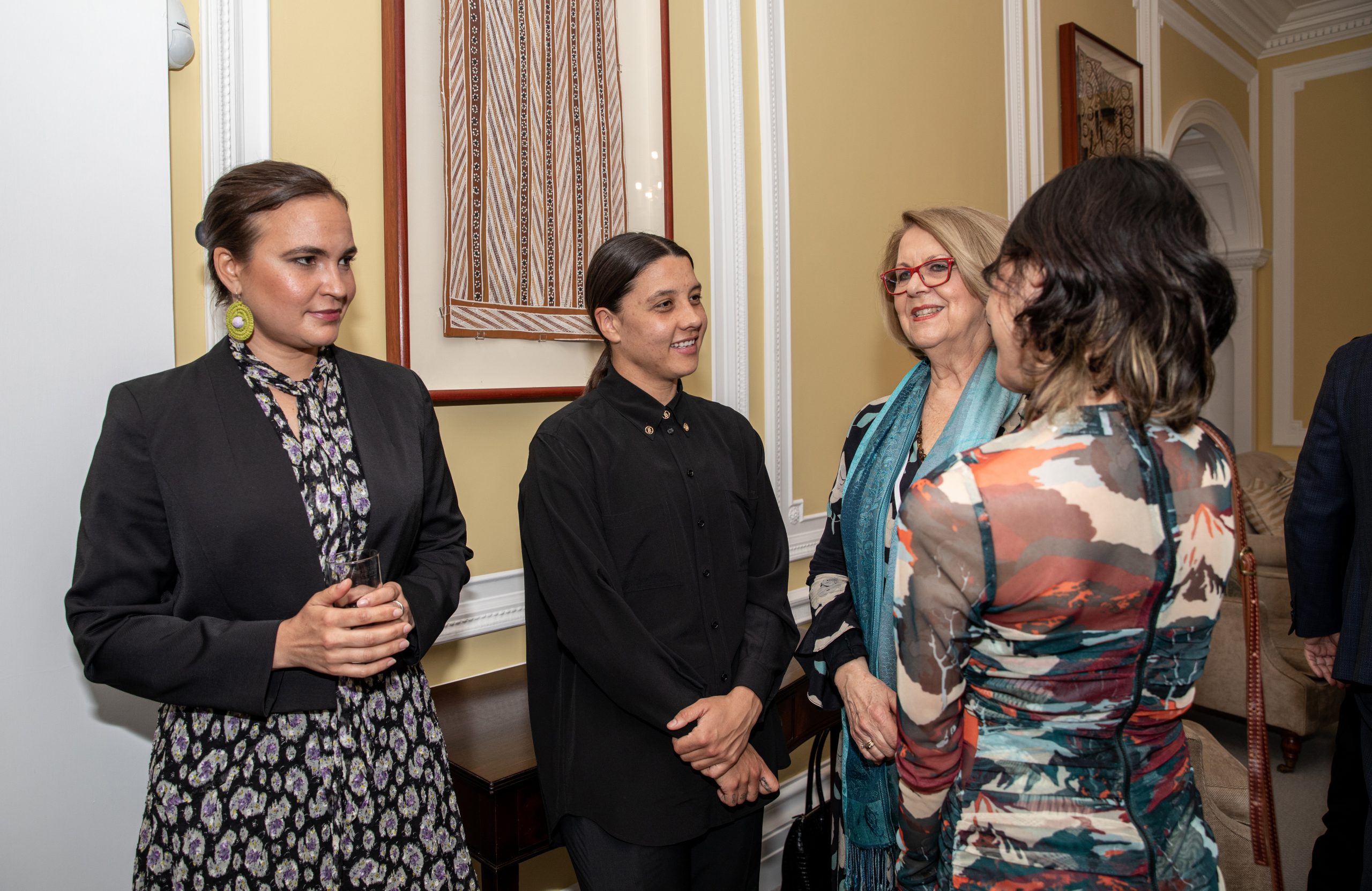 Australian attending the king coronation from left - Minette Salmon, Sam Kerr, Yvonne Kenny AM.