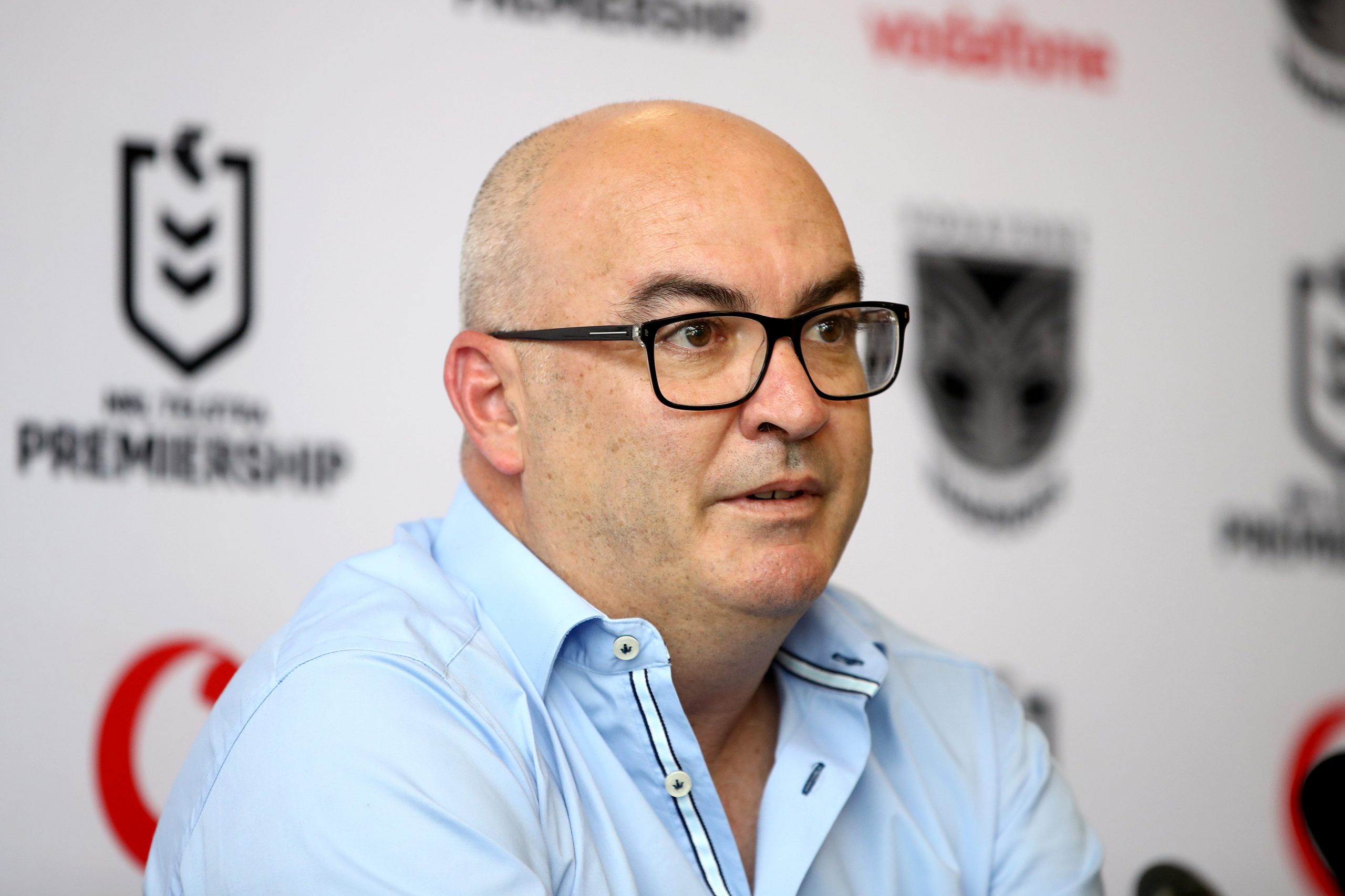 AUCKLAND, NEW ZEALAND - DECEMBER 04: Warriors CEO Cameron George during a New Zealand Warriors NRL media opportunity at Mount Smart Stadium on December 04, 2020 in Auckland, New Zealand. (Photo by Phil Walter/Getty Images)
