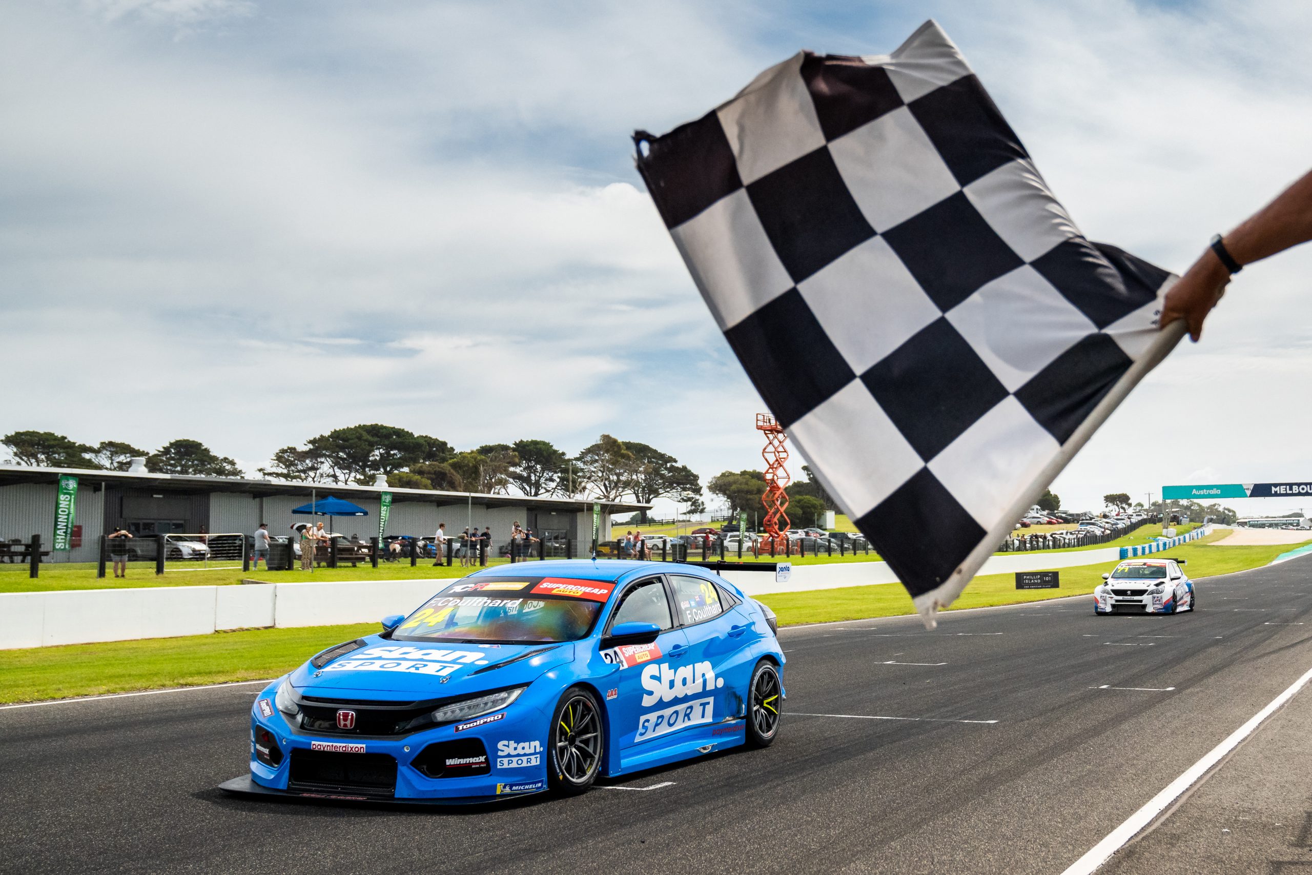 Fabian Coulthard took two wins in the Stan Sport-backed Honda at Phillip Island in 2022.