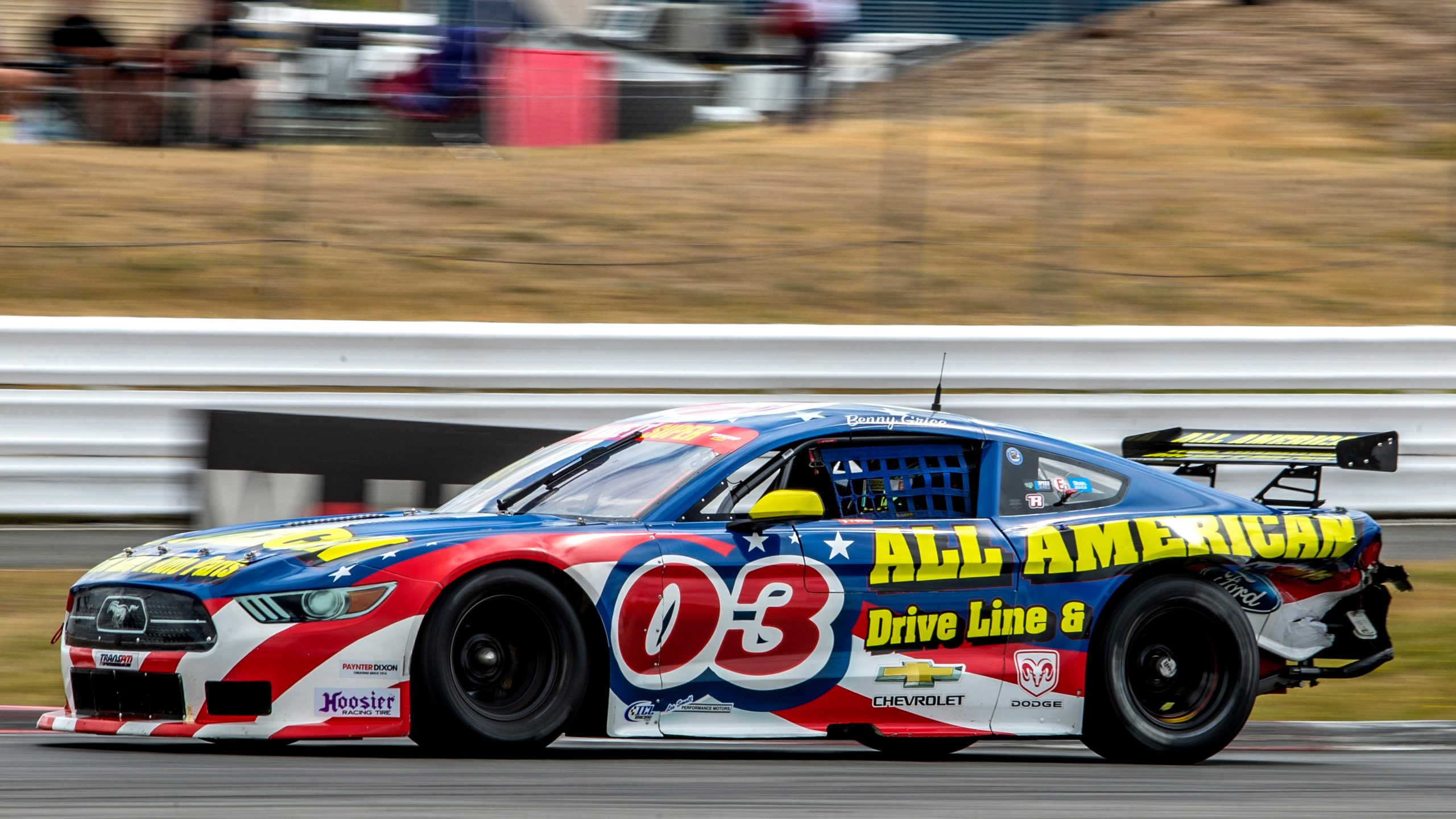 The Ben Grice Ford Mustang before its untimely accident.