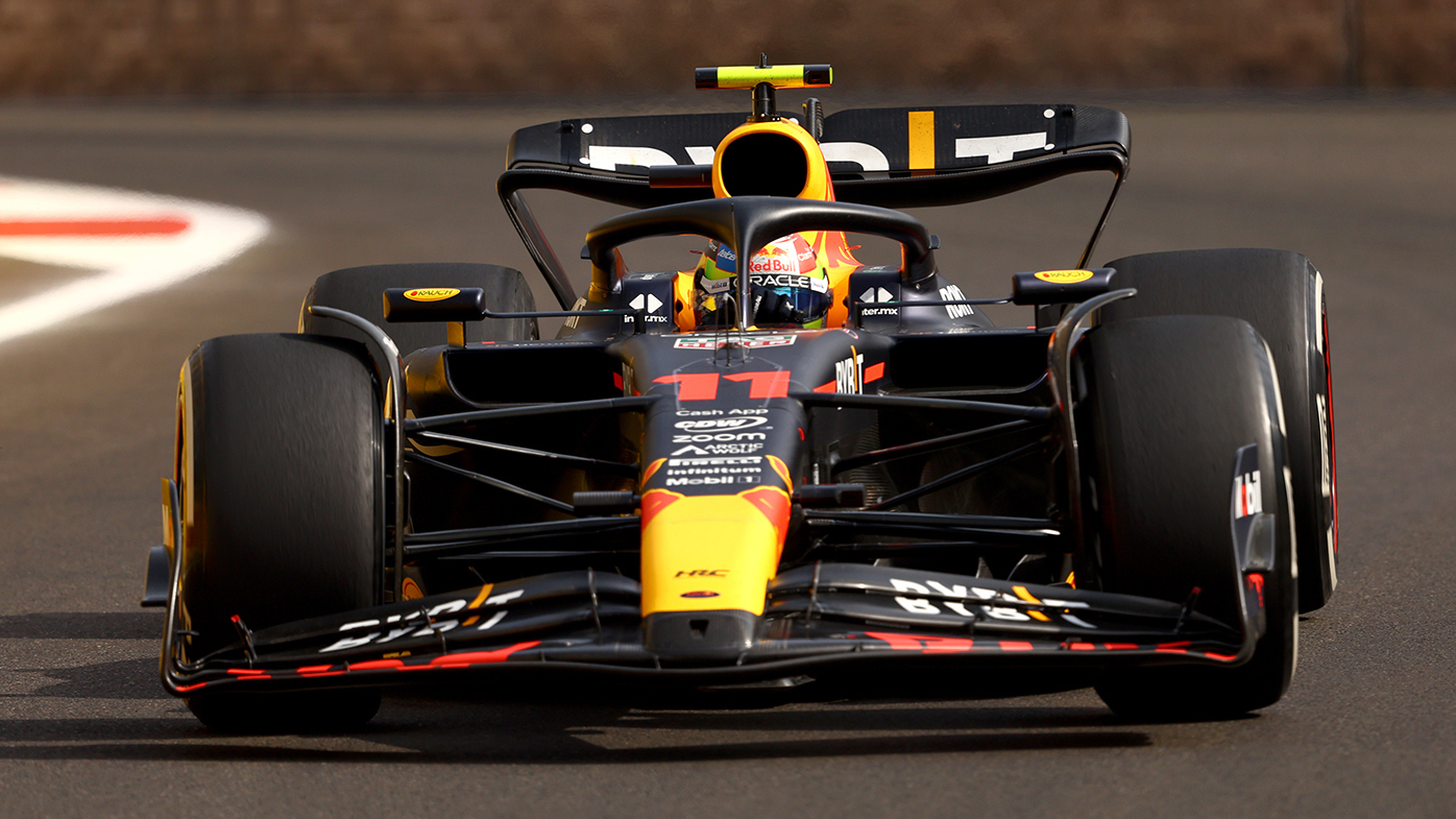 Sergio Perez on the way to his victory at the Azerbaijan Grand Prix.