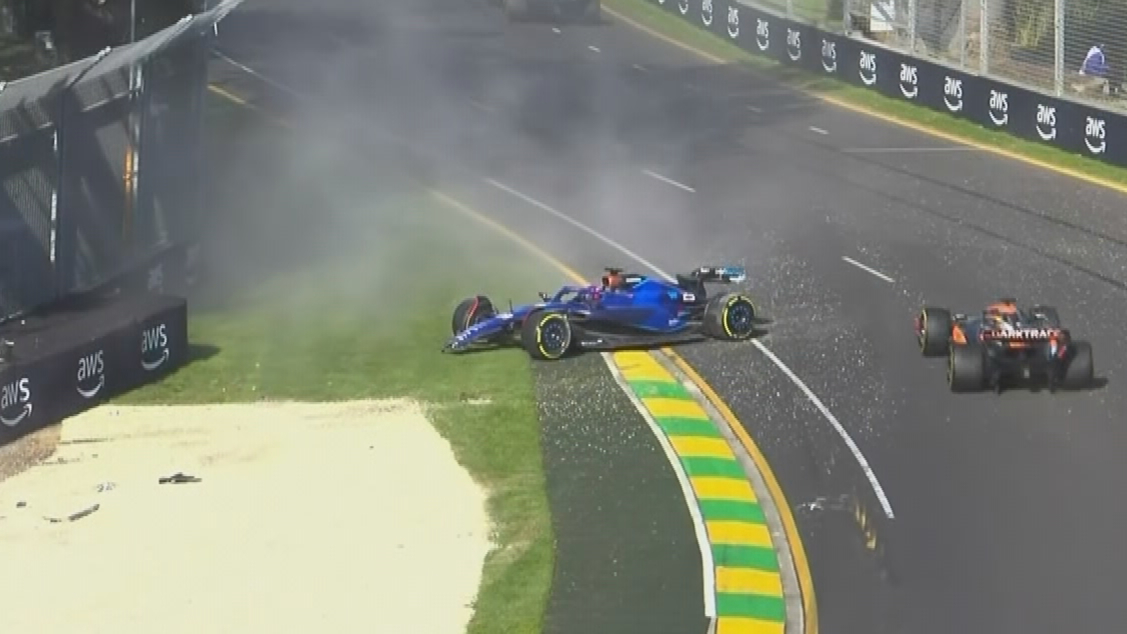 Monster crash for F1 underdog stops Australian GP