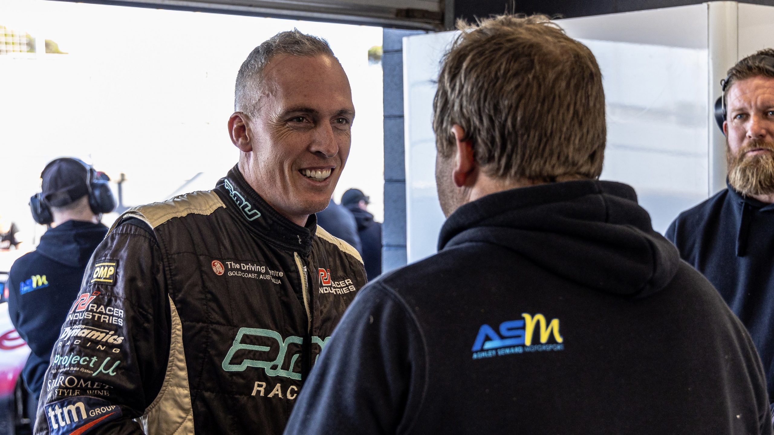 Brett Holdsworth with his Ashley Seward Motorsport team.