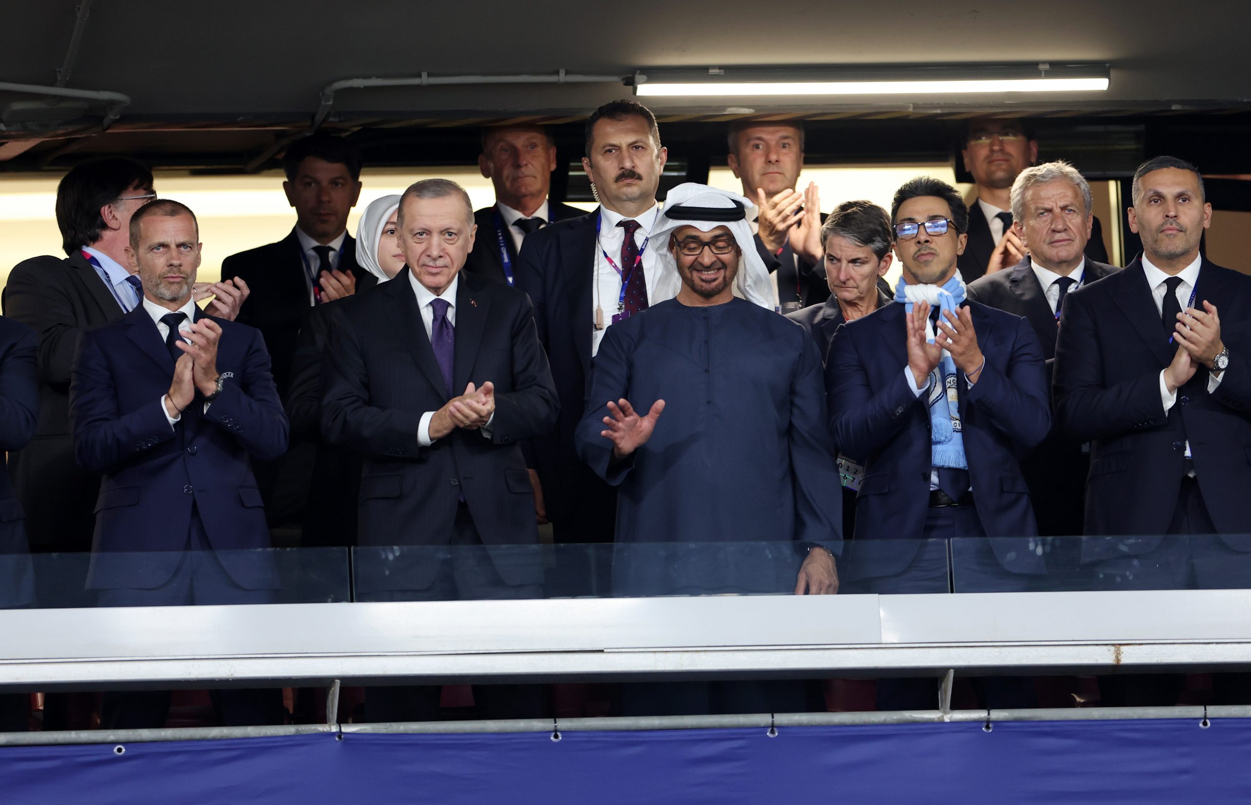 Sheikh Mohamed bin Zayed al-Nahyan at Atatuerk Olympic Stadium.