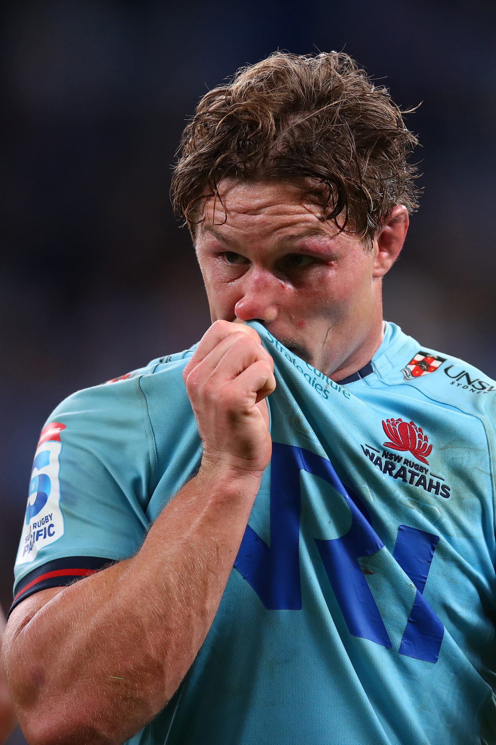 Michael Hooper of the Waratahs after playing his last home game.