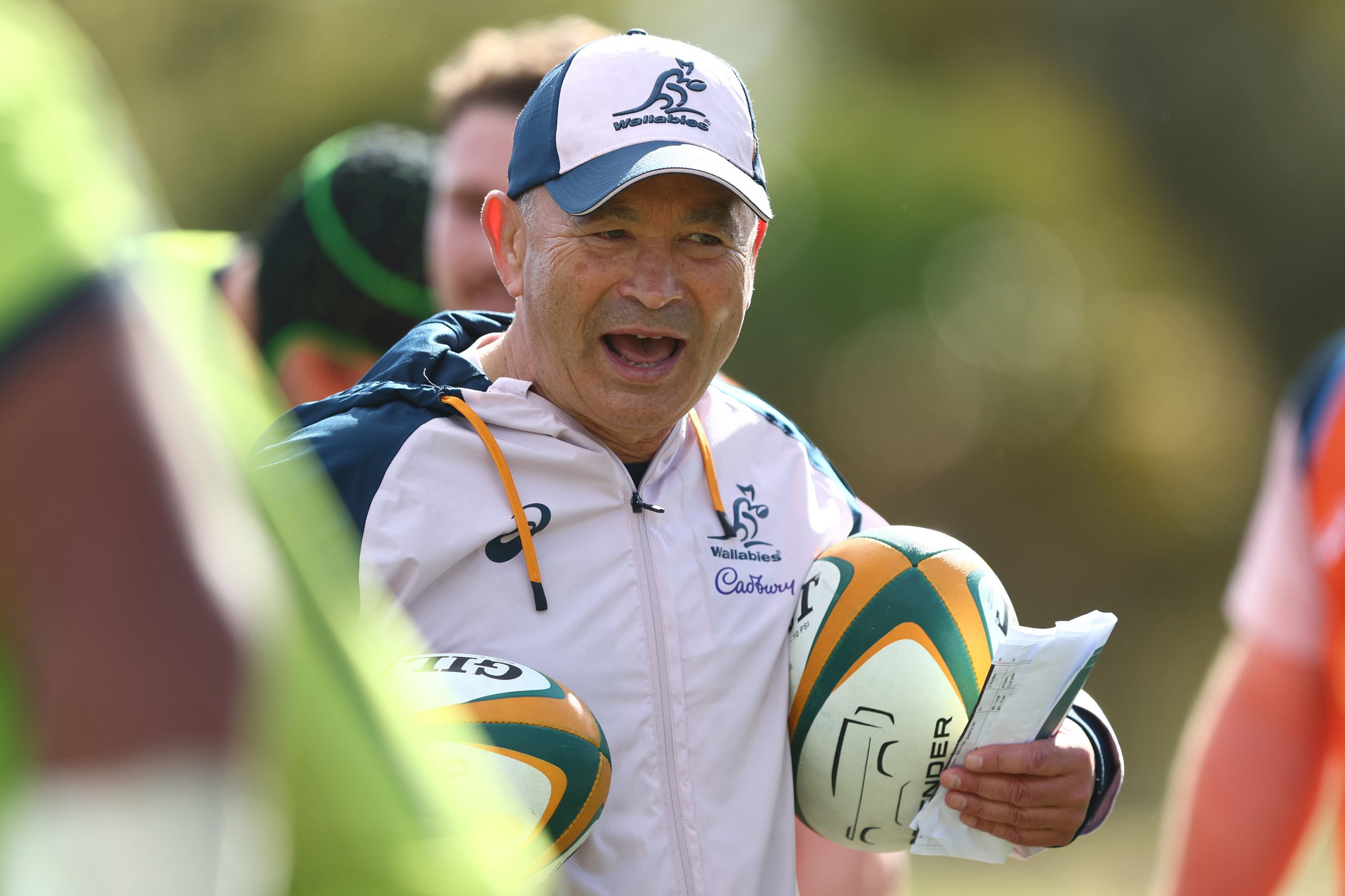 Coach Eddie Jones during a Wallabies training session at Sanctuary Cove.