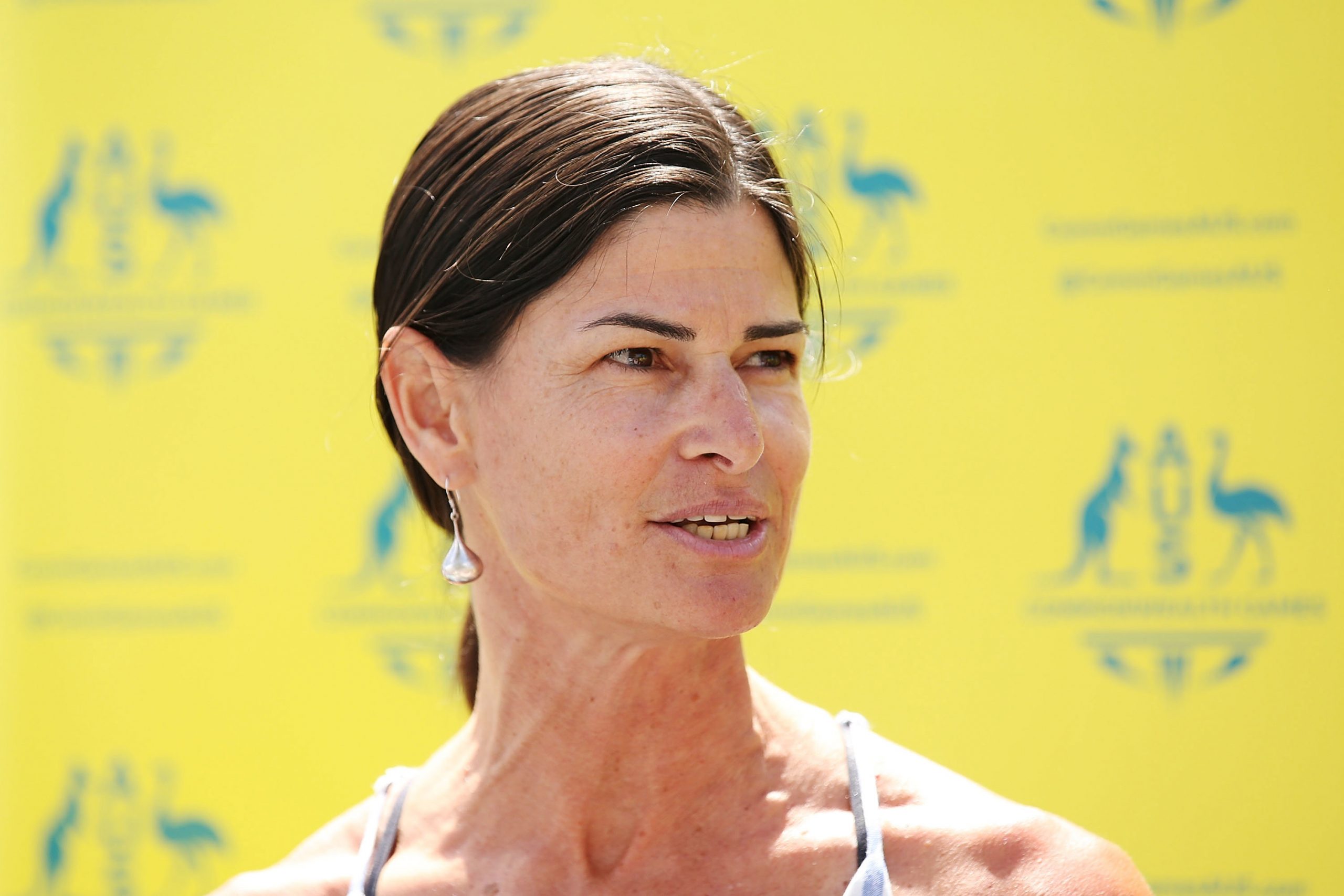 Kathryn Harby-Williams addresses the media during the Australian Diamonds' 2018 Commonwealth Games team announcement.