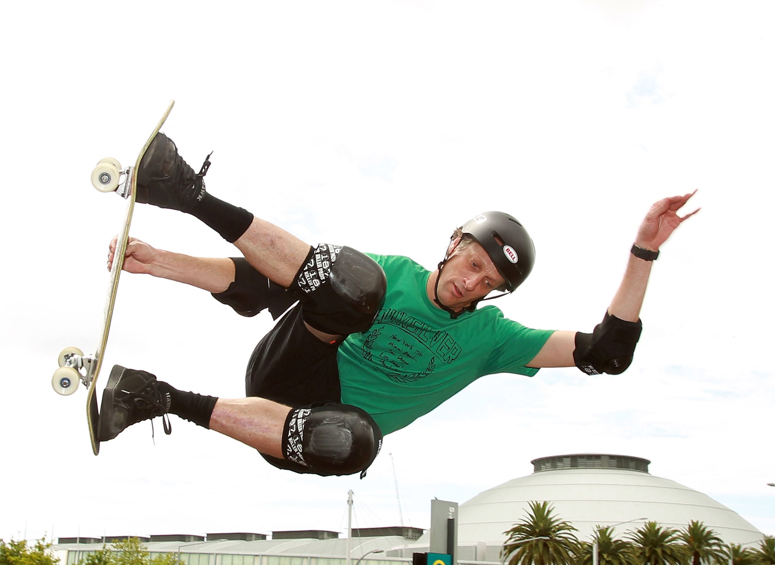 Tony Hawk on the Sydney Olympic Park Street Circuit in 2010.