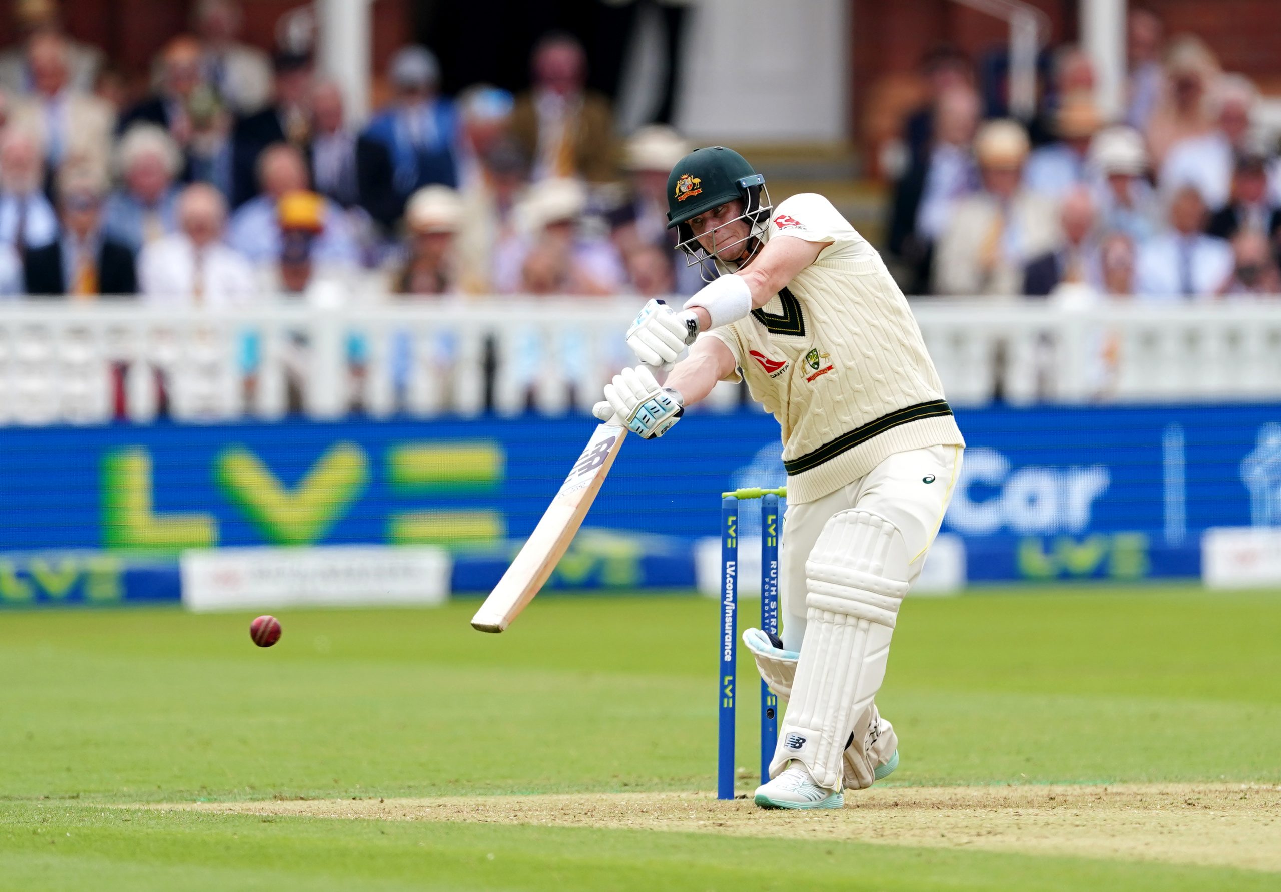 Australia's Steve Smith bats during day one of the second Ashes test match at Lord's, London. Picture date: Wednesday June 28, 2023. (Photo by Mike Egerton/PA Images via Getty Images)