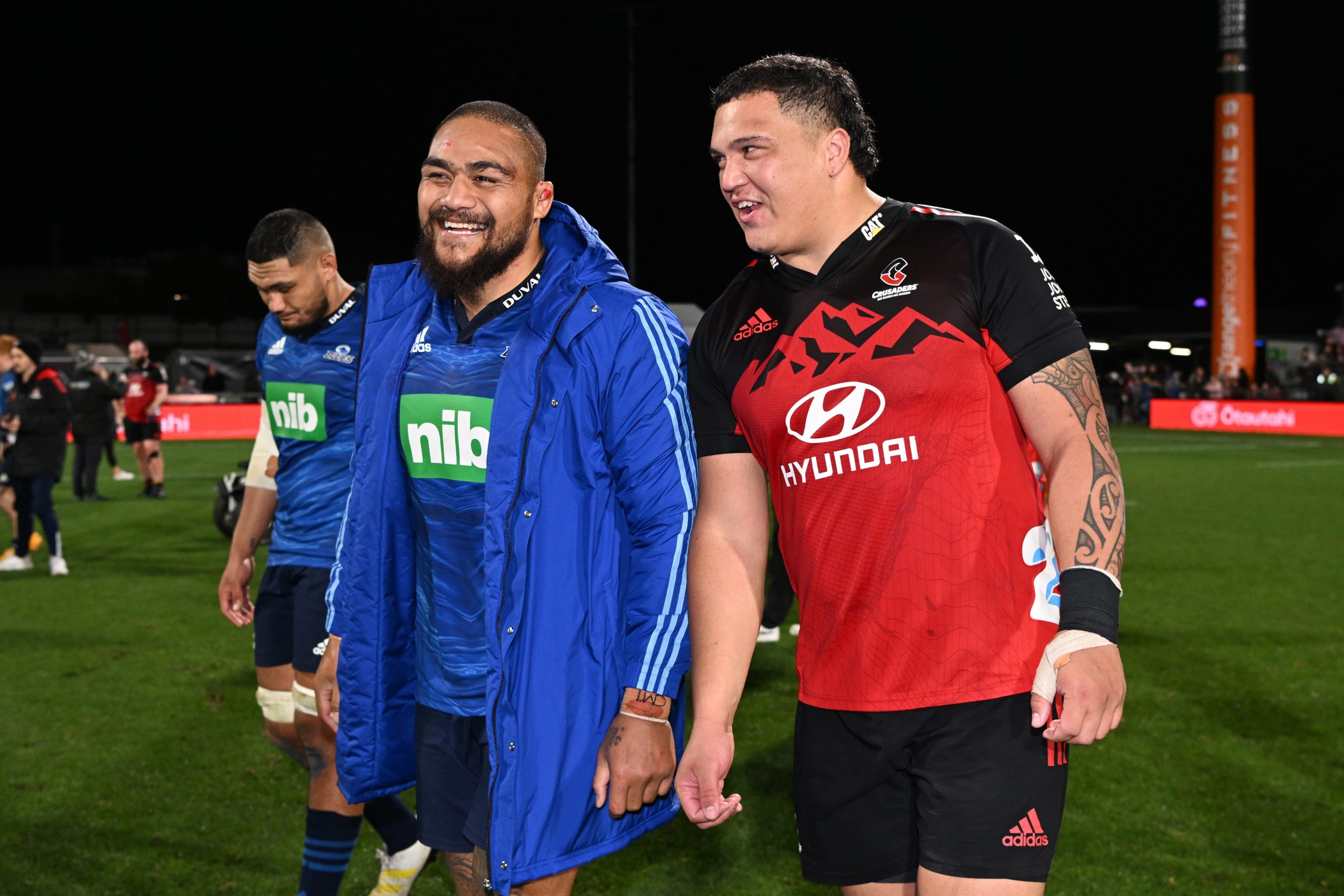 Ofa Tuungafasi of the Blues and Tamaiti Williams of the Crusaders.