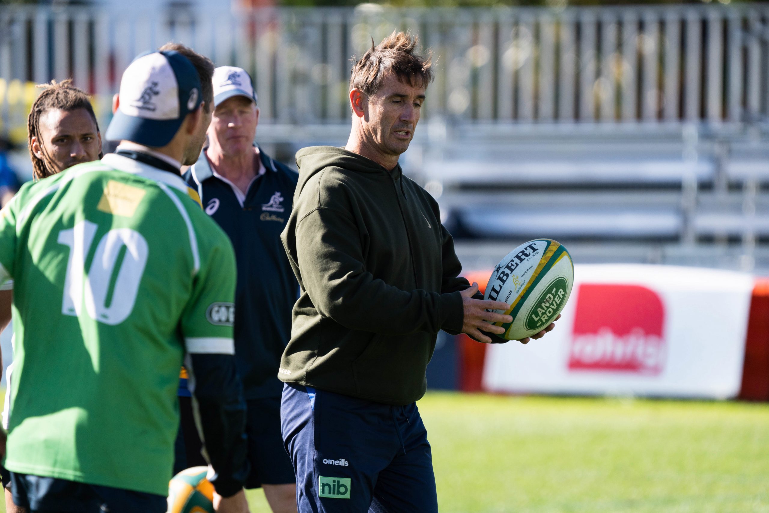 Andrew Johns with the Wallabies at Coogee Oval. Photo: Julius Dimataga/RugbyAU Media