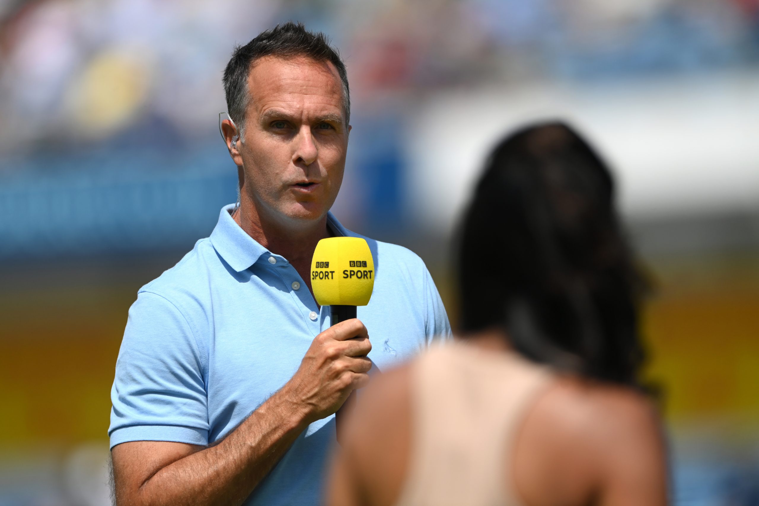 Former England captain turned television and radio broadcaster Michael Vaughan.