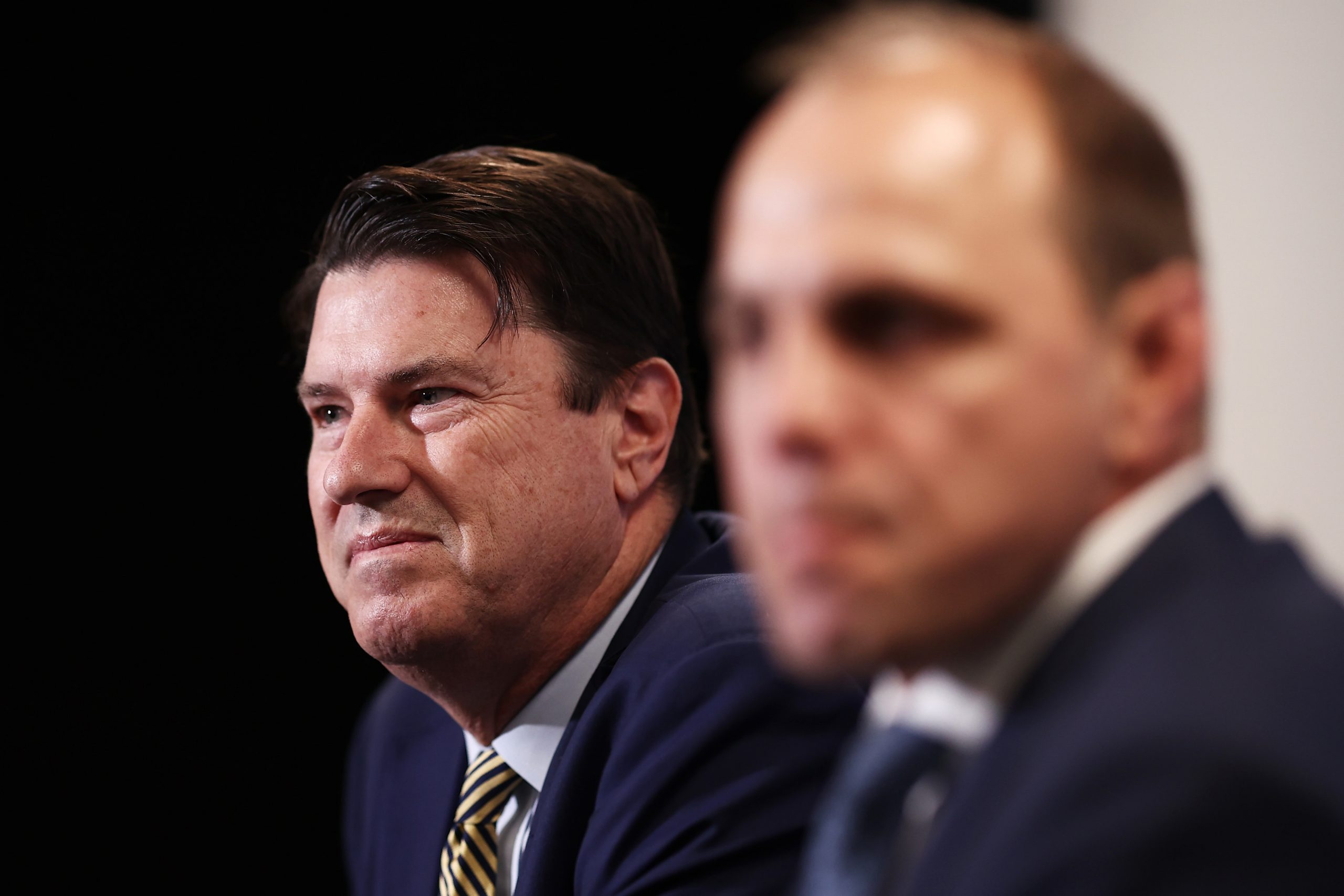 Rugby Australia Chairman Hamish McLennan speaks to the media during a media opportunity announcing the appointment of Phil Waugh as the new Rugby Australia CEO.