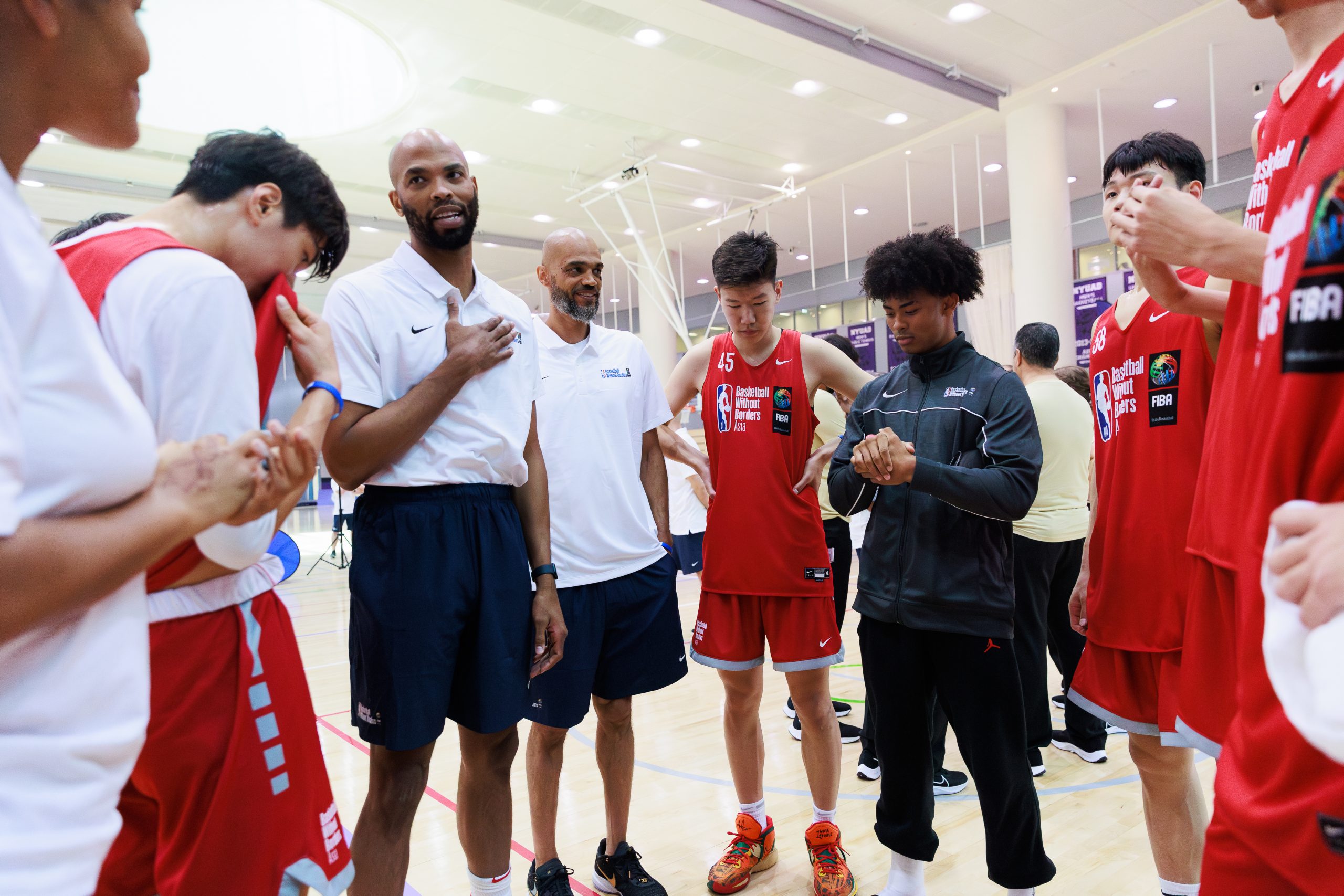 Former NBA pro Taj Gibson became emotional when discussing the bond he'd developed with the campers