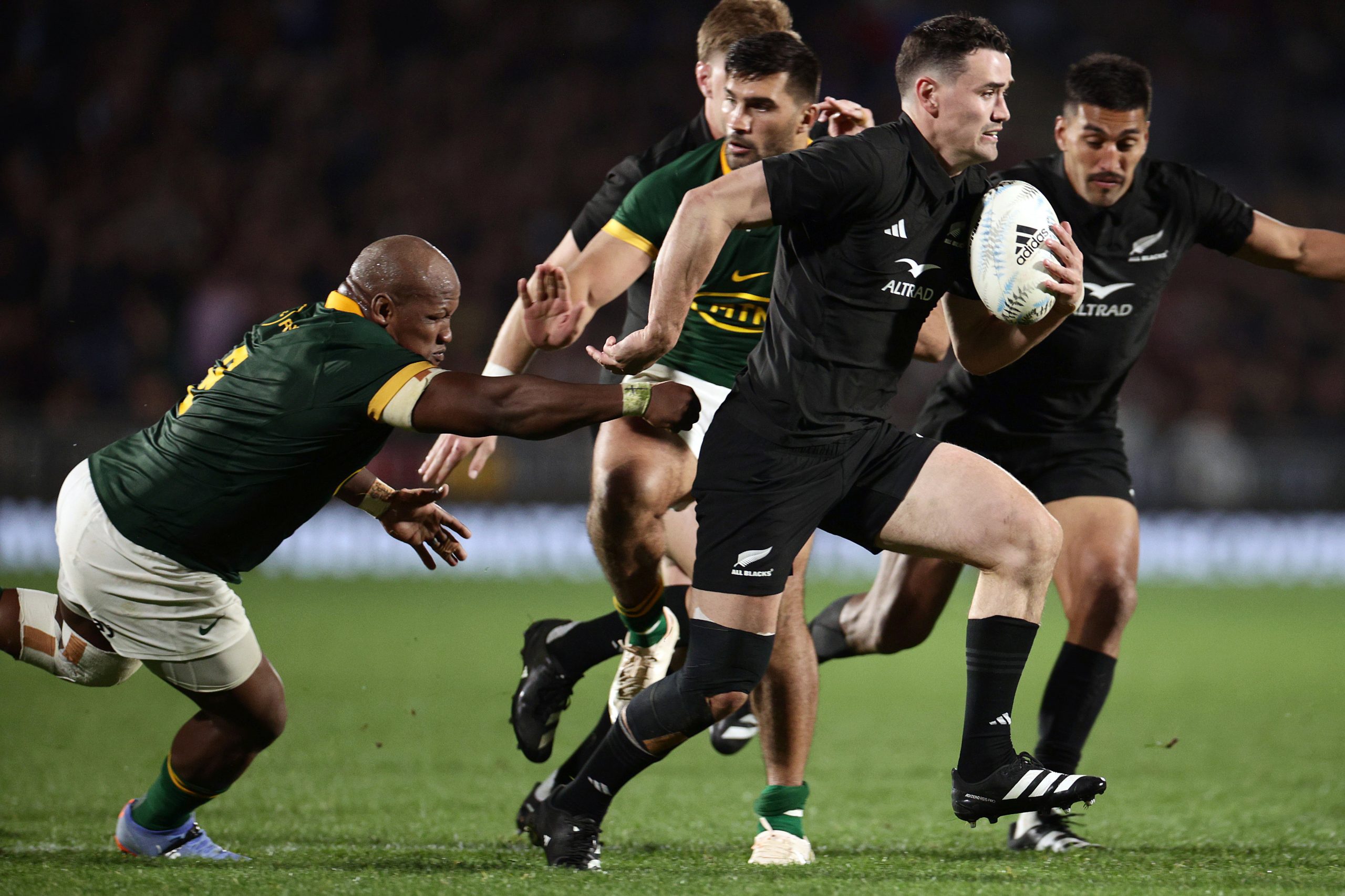 Will Jordan of New Zealand makes a run at Mt Smart Stadium.