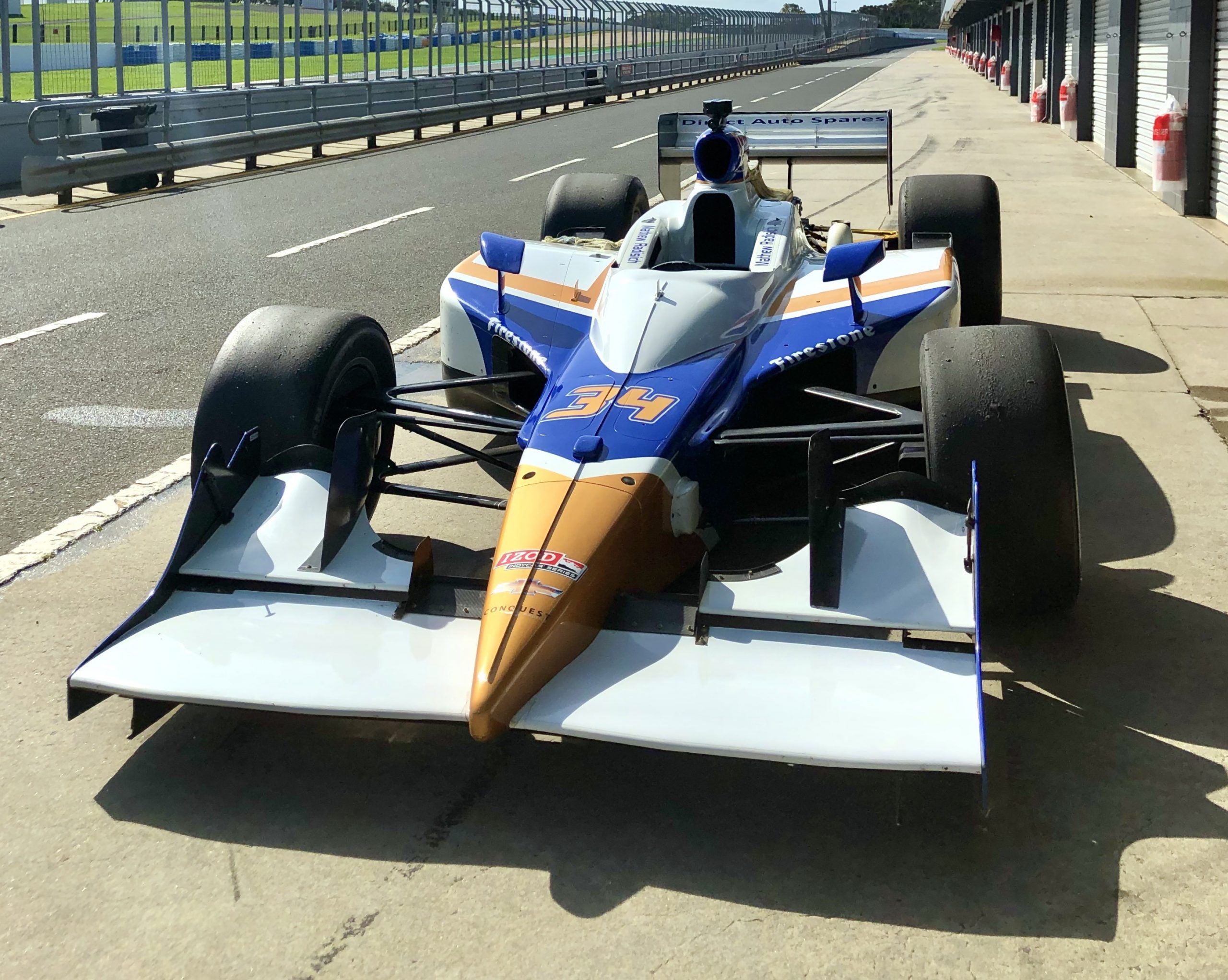 Mathew Radisich's Dallara IR-07 in its 2011 livery.