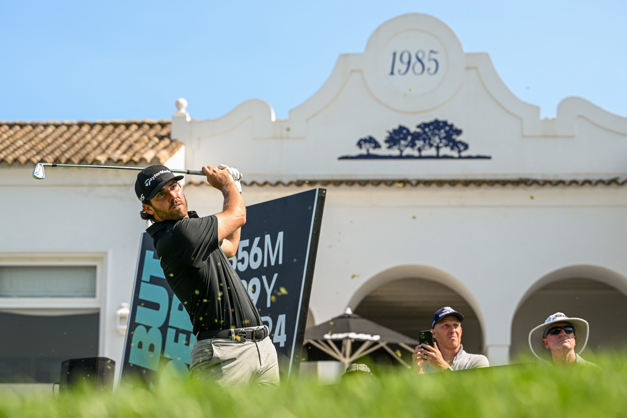Matthew Wolff of Smash GC plays his tee shot on the 10th hole during day one of LIV Golf - AndalucÌa at Real Club Valderrama on June 30, 2023 in Cadiz, Spain. (Photo by Octavio Passos/Getty Images)