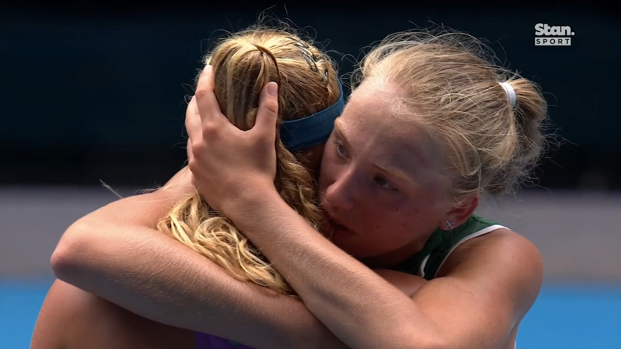 Emotional scenes after girls final