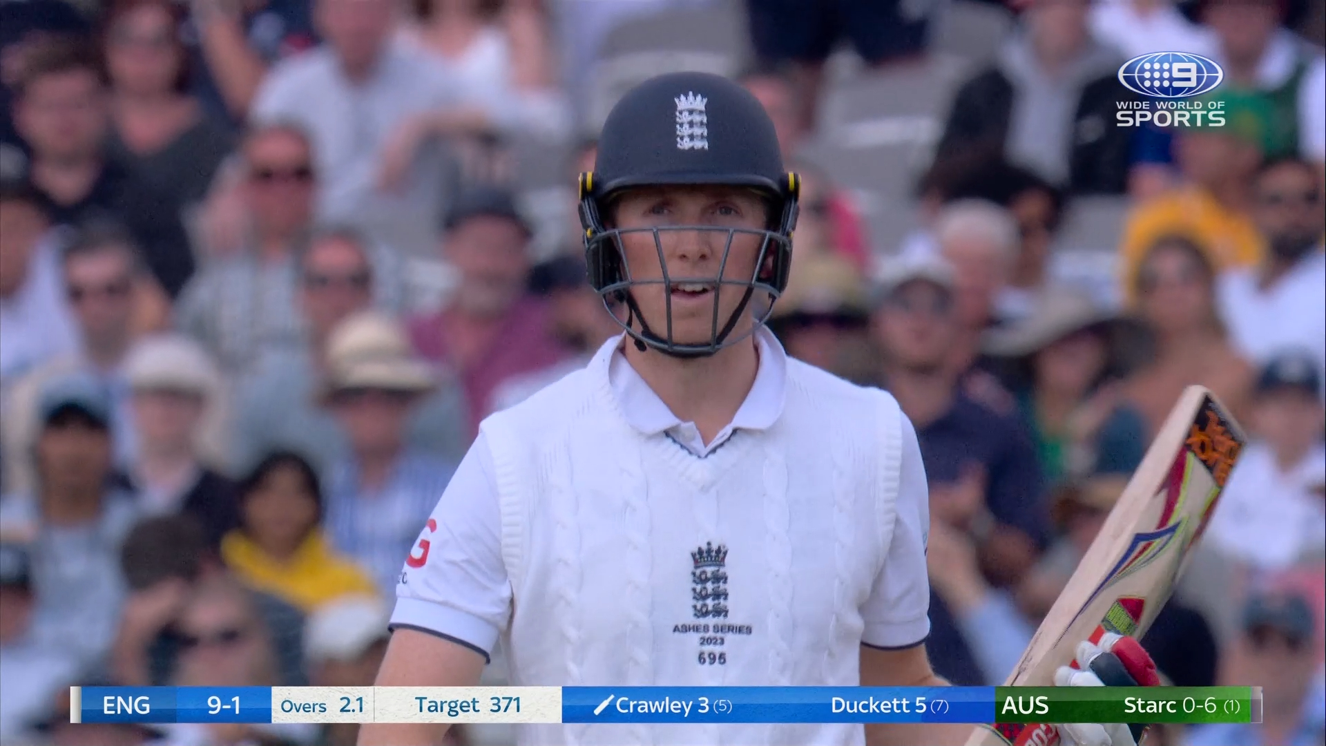 Crawley strangled down leg side