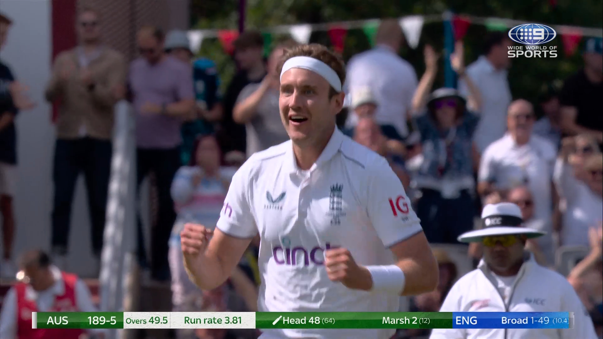Broad removes Head for 600th Test wicket