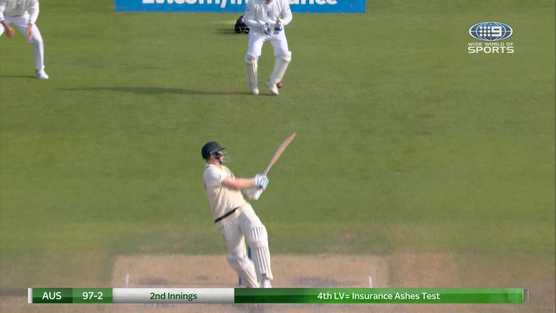 Wood short ball claims wicket of Smith
