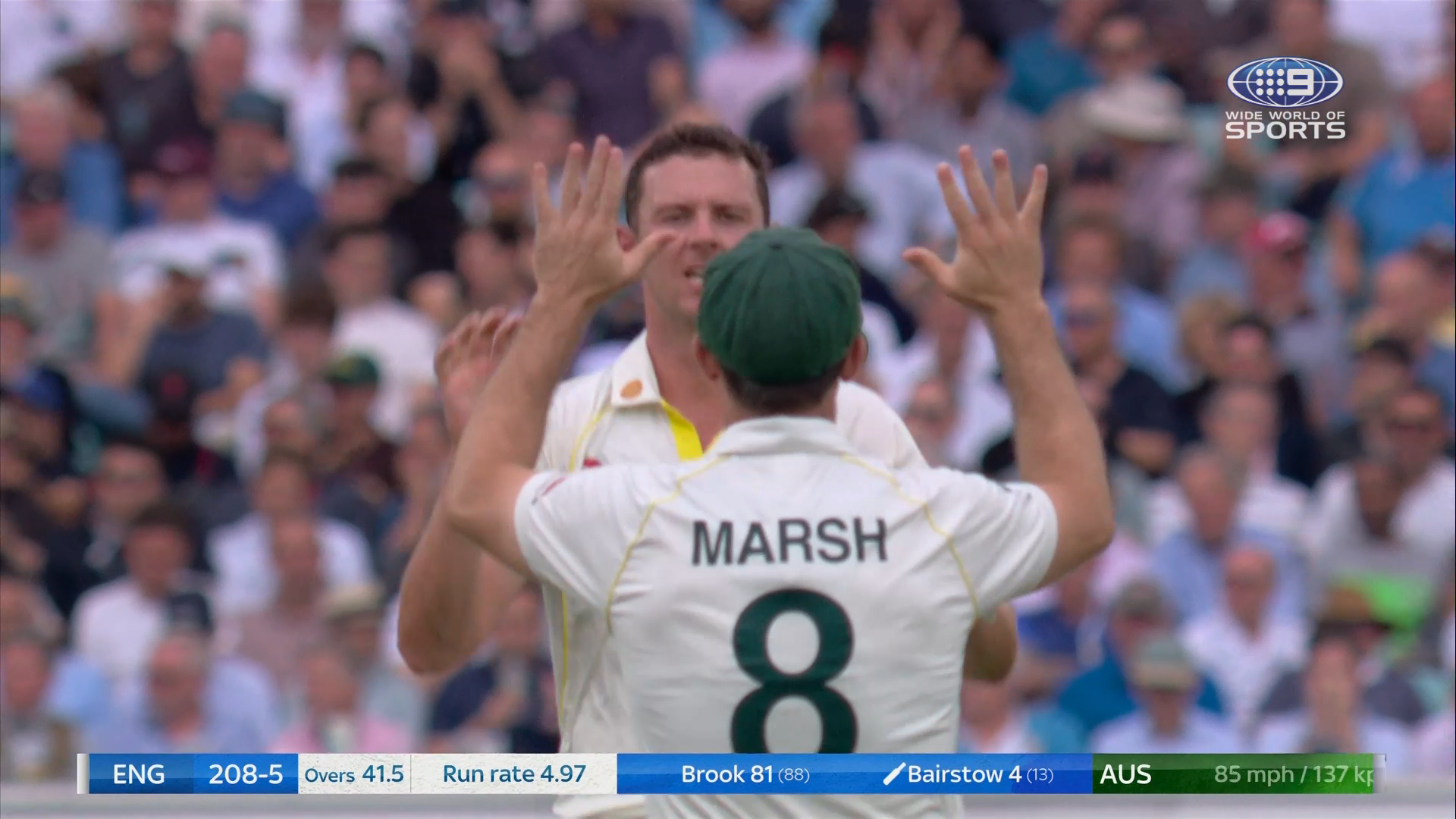 Hazlewood strikes as Bairstow chops on