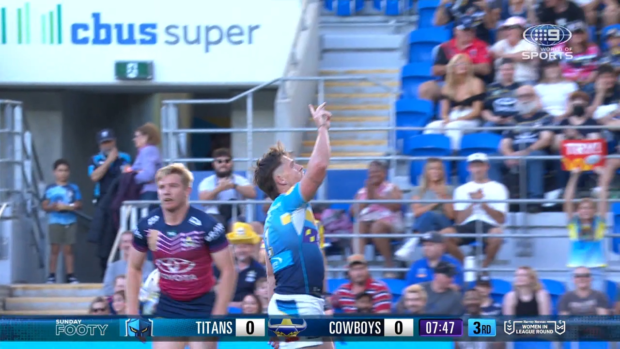 Brimson tests out the hamstrings for brilliant try