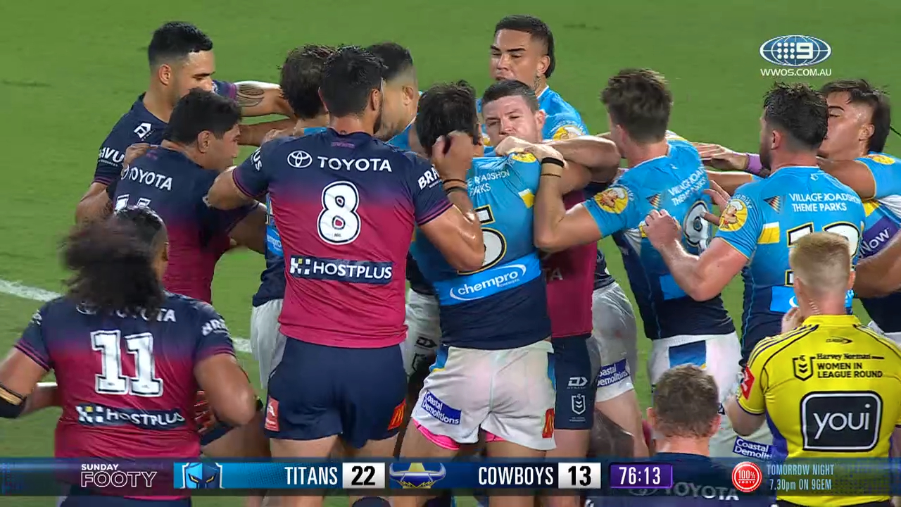 NRL Highlights: Titans v Cowboys - Round 22
