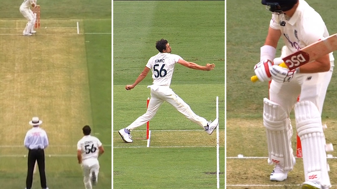 Starc destroys stumps on first ball of Ashes