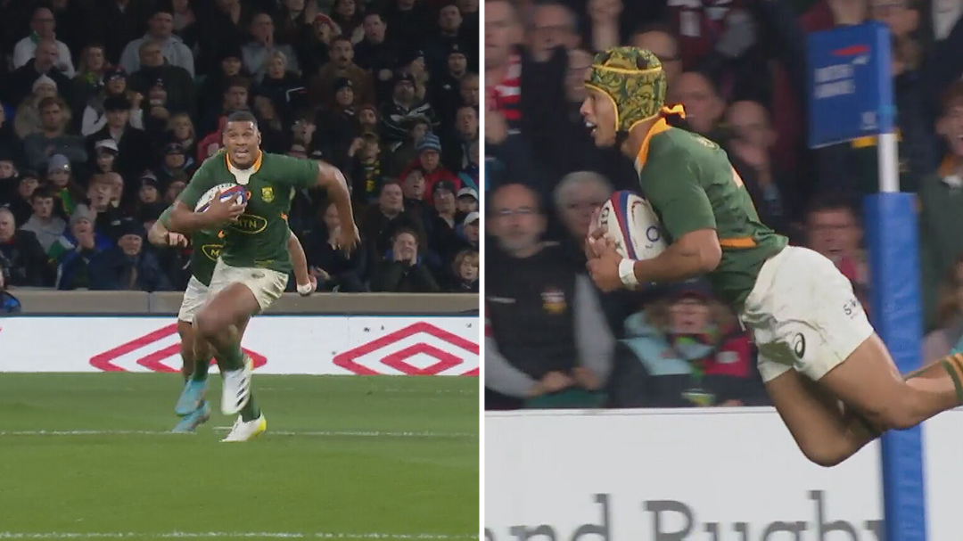 Springboks score sizzling try against England