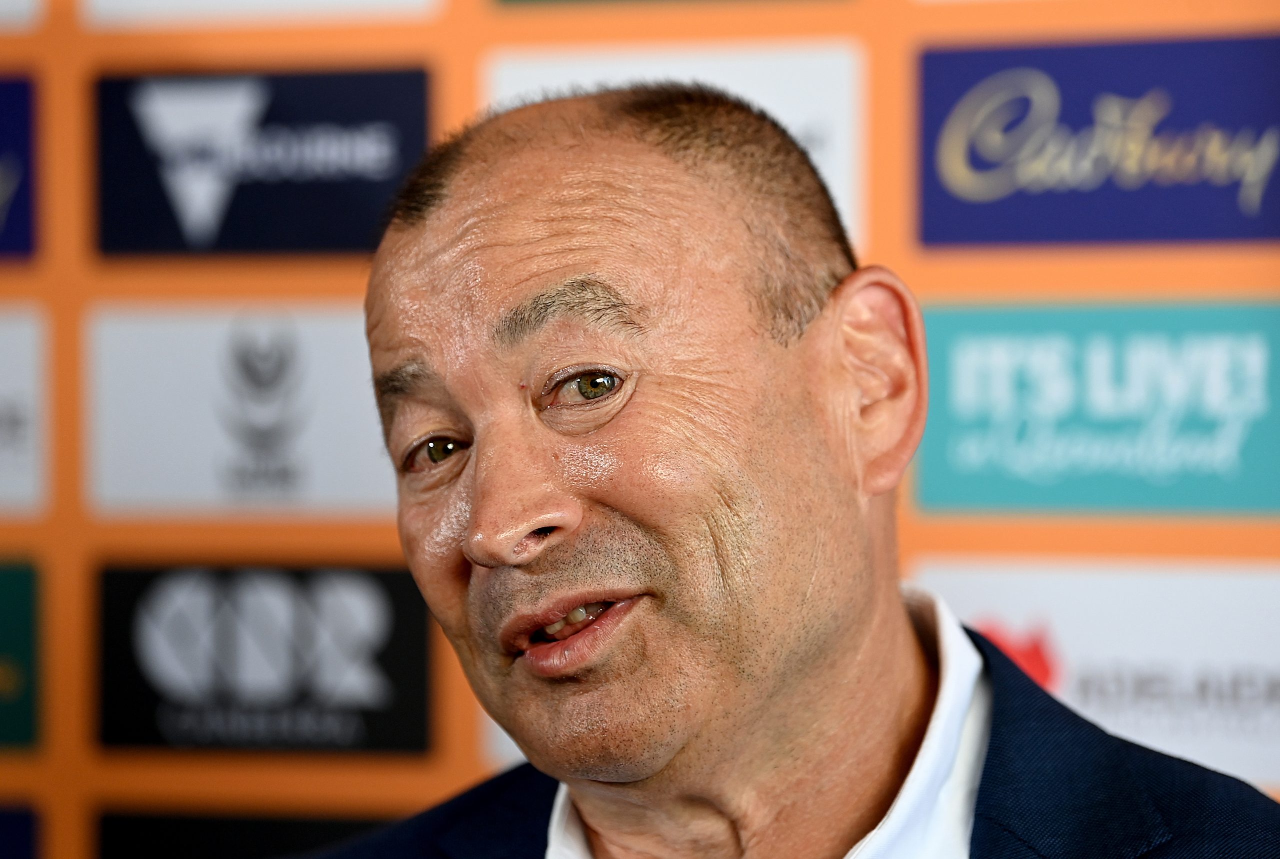 Wallabies coach Eddie Jones  speaks to the media.