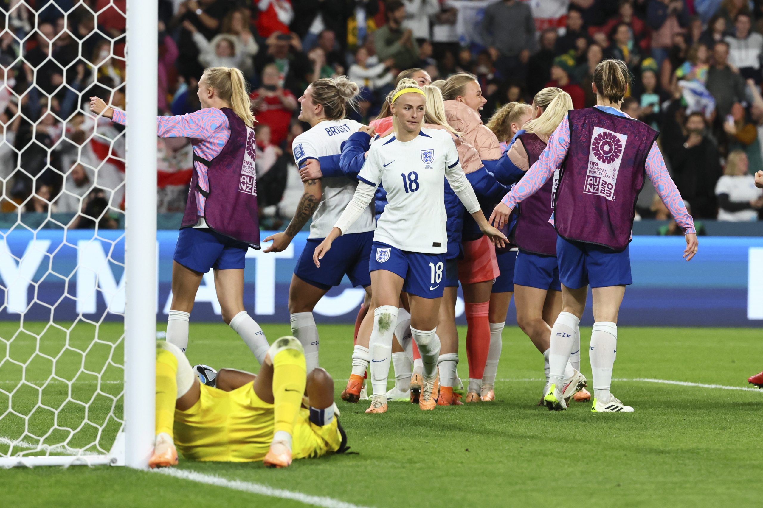 England's Chloe Kelly after scoring the winning goal.
