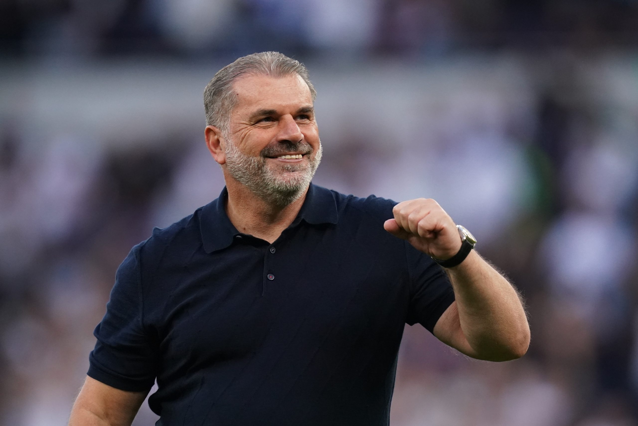 Tottenham Hotspur manager Ange Postecoglou gestures after the Premier League match at the Tottenham Hotspur Stadium, London. Picture date: Saturday August 19, 2023. (Photo by John Walton/PA Images via Getty Images)