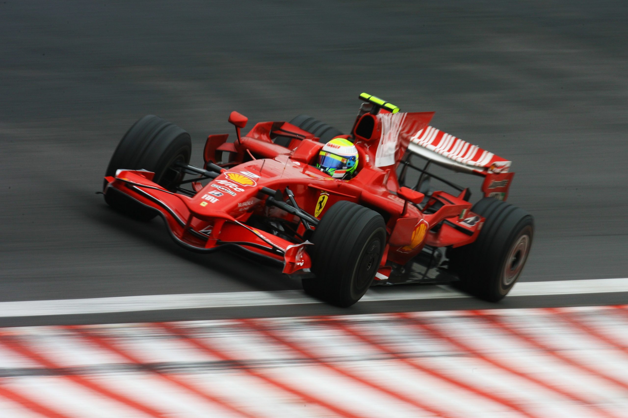 Felipe Massa drives during the 2008 Brazilian Grand Prix.