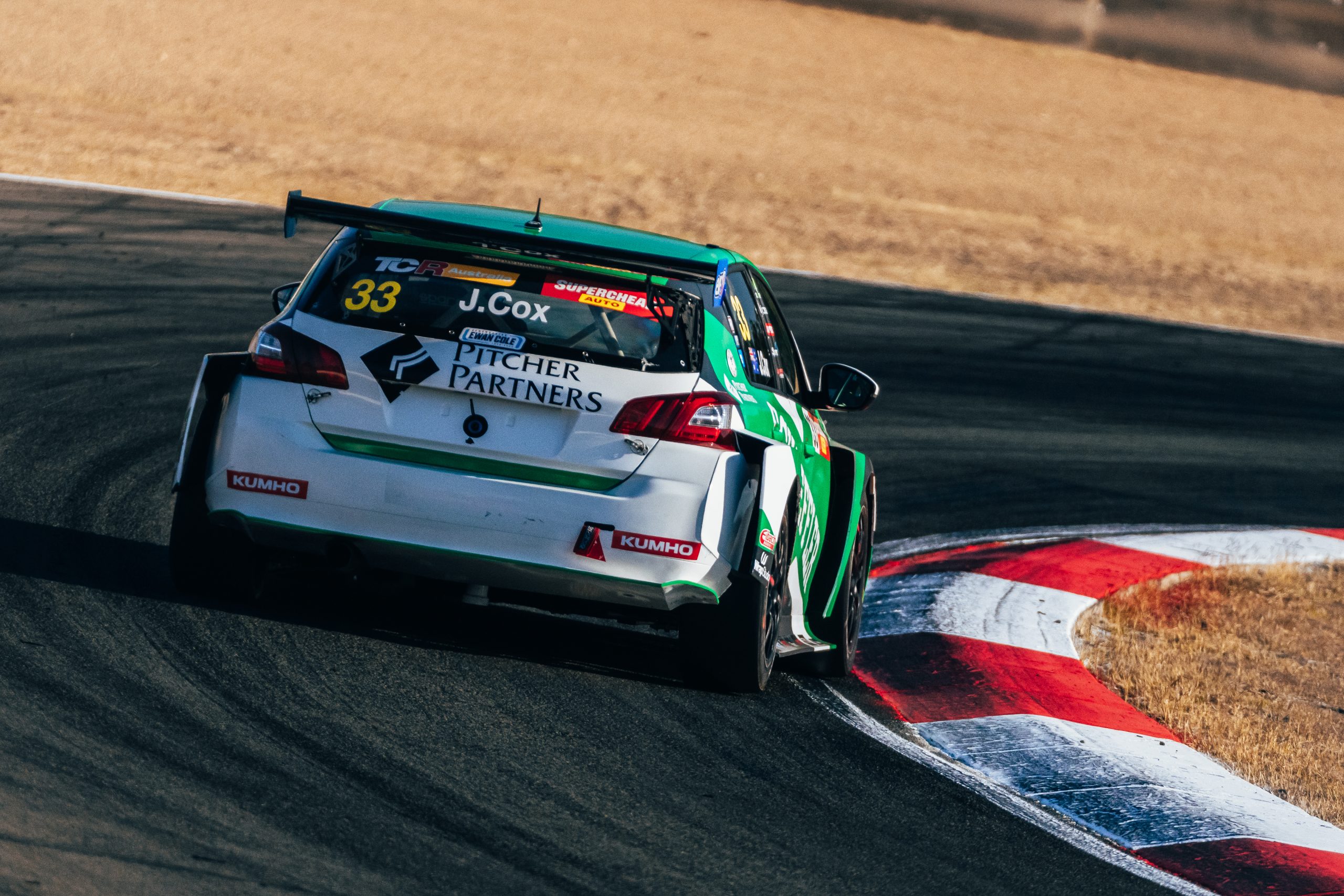 Jordan Cox in the Garry Roger Motorsport-run Peugeot 308.