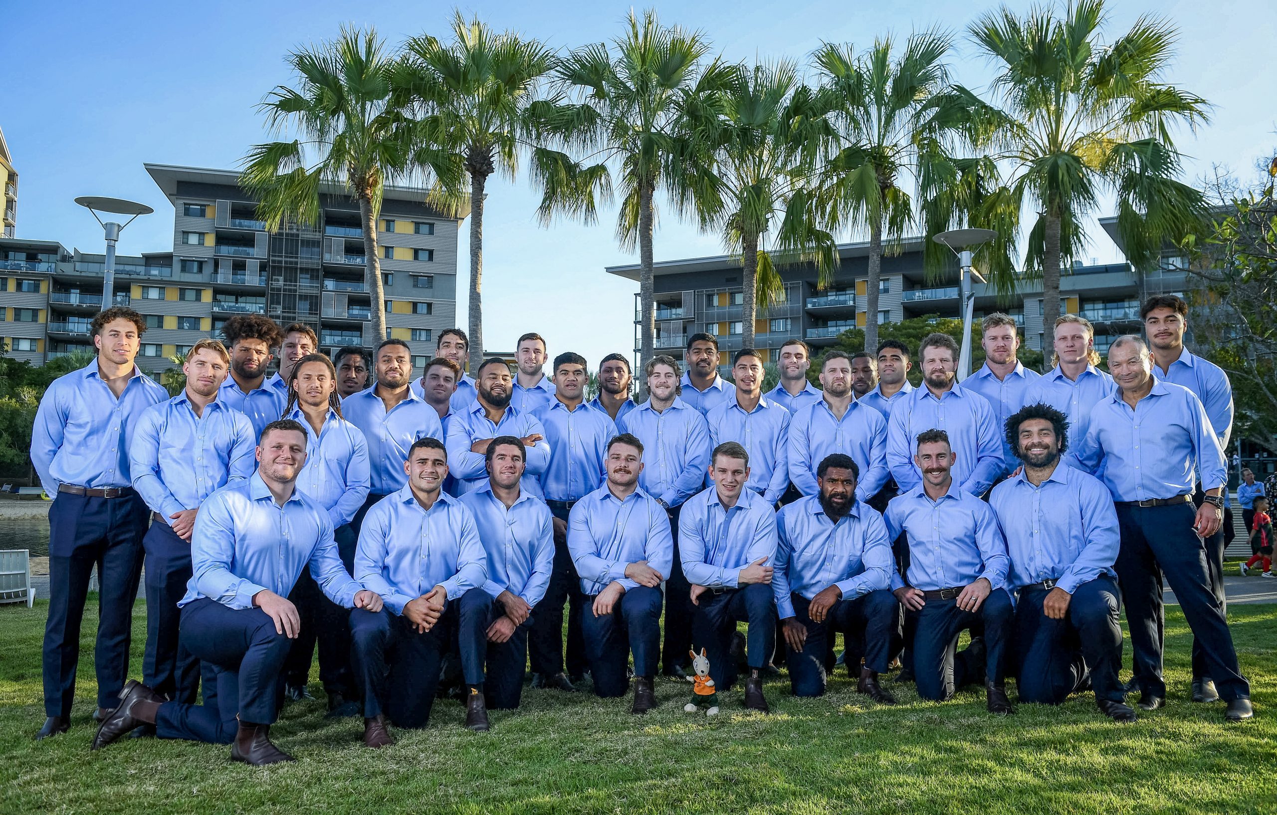 The 2023 Wallabies Rugby World Cup squad in Darwin.