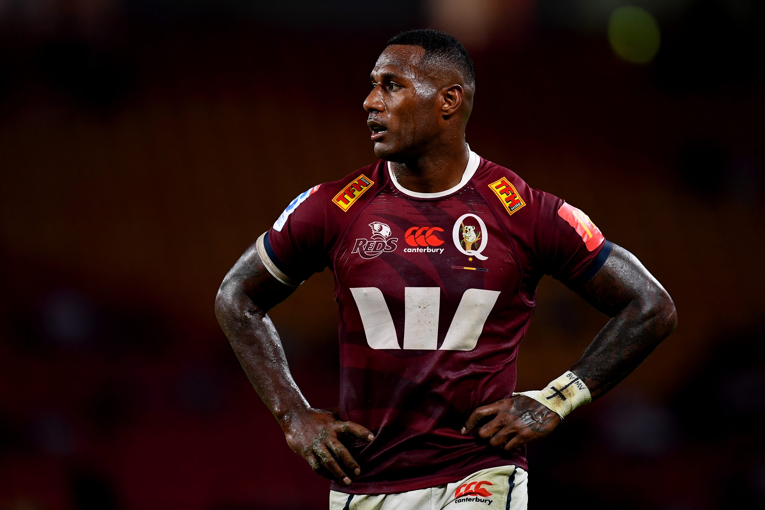 Suliasi Vunivalu plays for the Queensland Reds in Super Rugby Pacific.