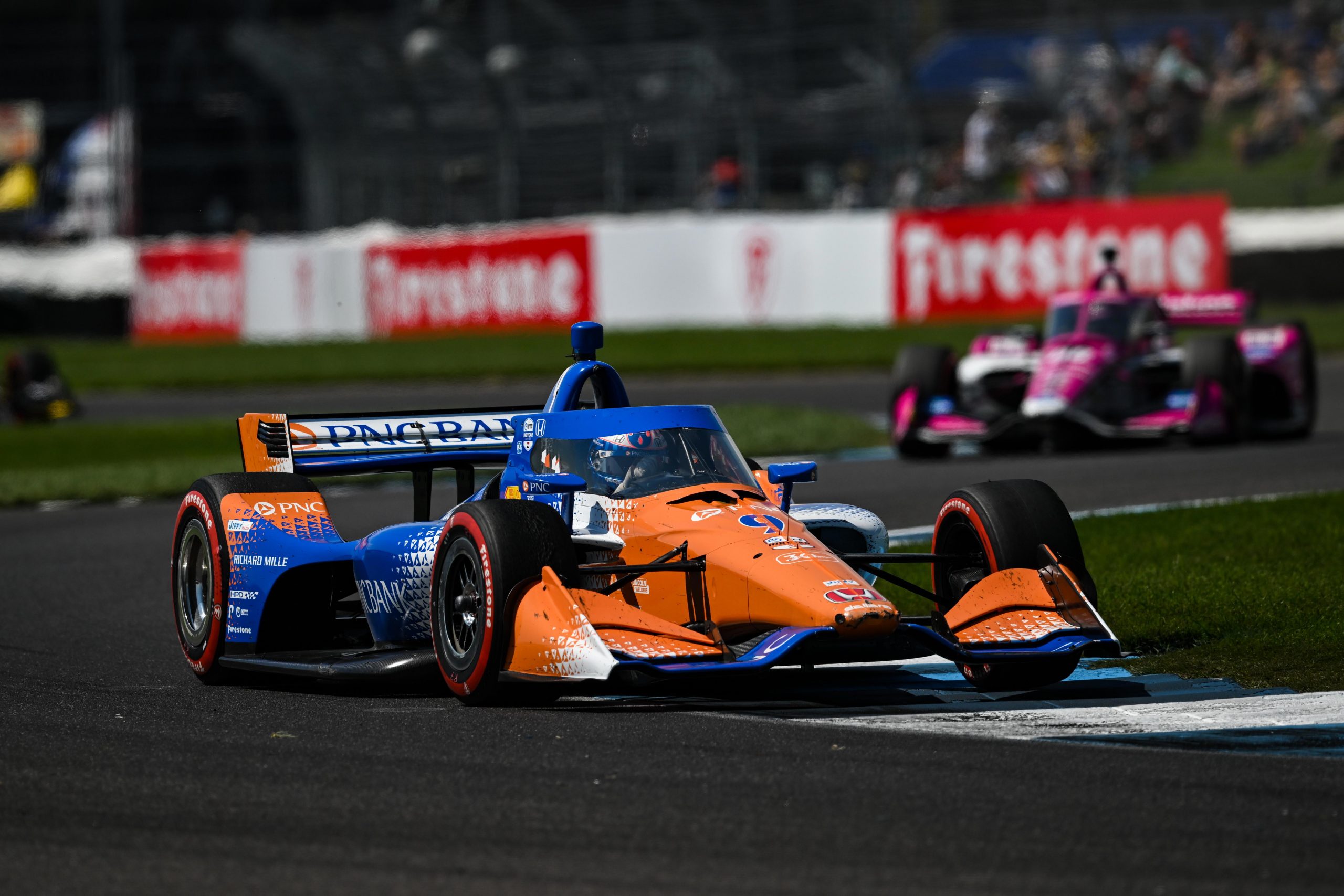 Scott Dixon took his first win of the 2023 IndyCar Series season at Indianapolis Motor Speedway.