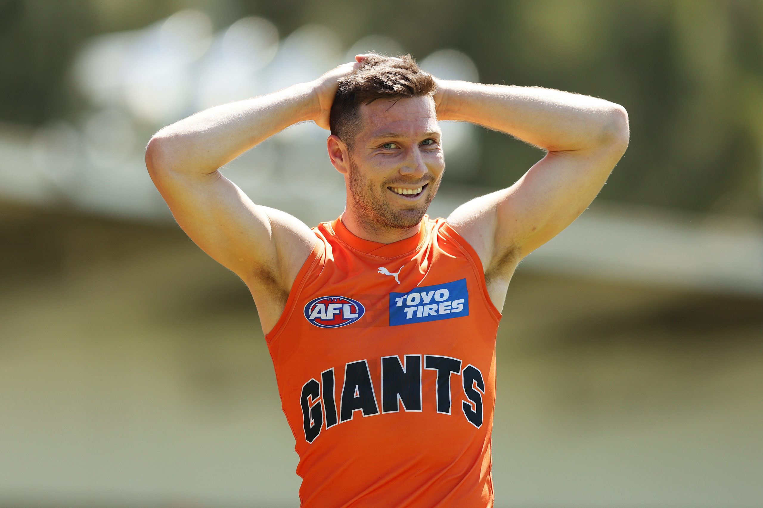 Toby Greene is all smiles ahead of Friday's prelim.