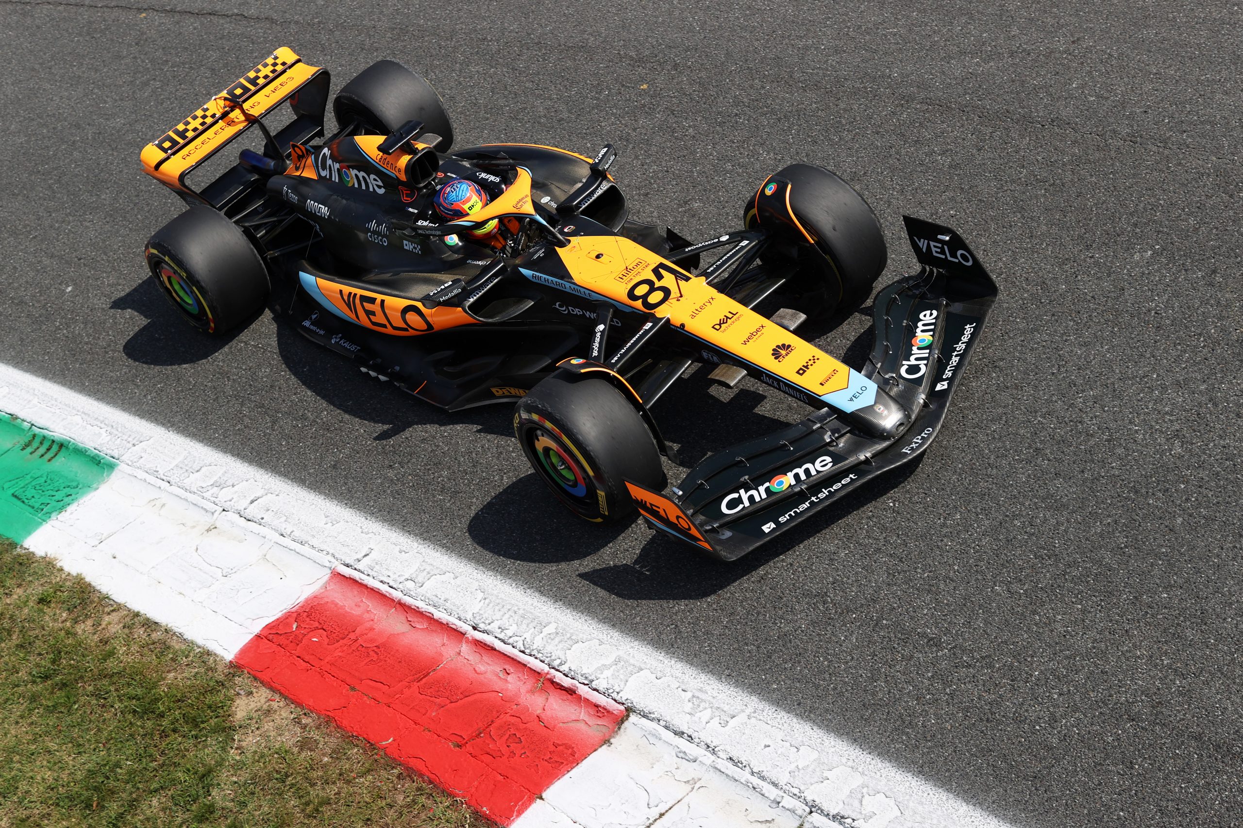 Oscar Piastri during final practice ahead of the F1 Grand Prix of Italy at Autodromo Nazionale Monza on September 02, 2023 in Monza, Italy. (Photo by Ryan Pierse/Getty Images)